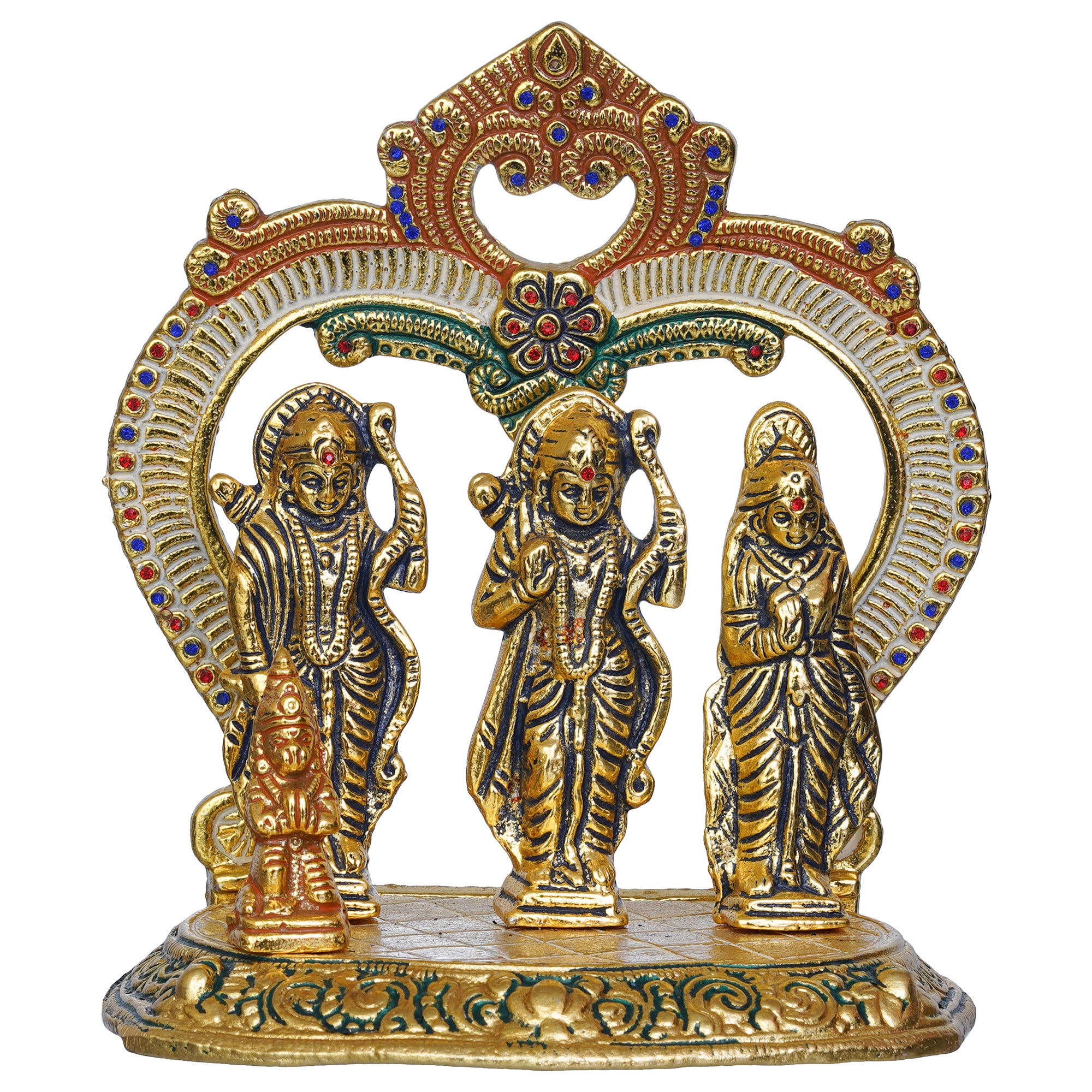 Ram Darbar Murti, Lord Rama, Sita, Laxman, Hanuman Idol, God Statue for Home, Office, Temple 2