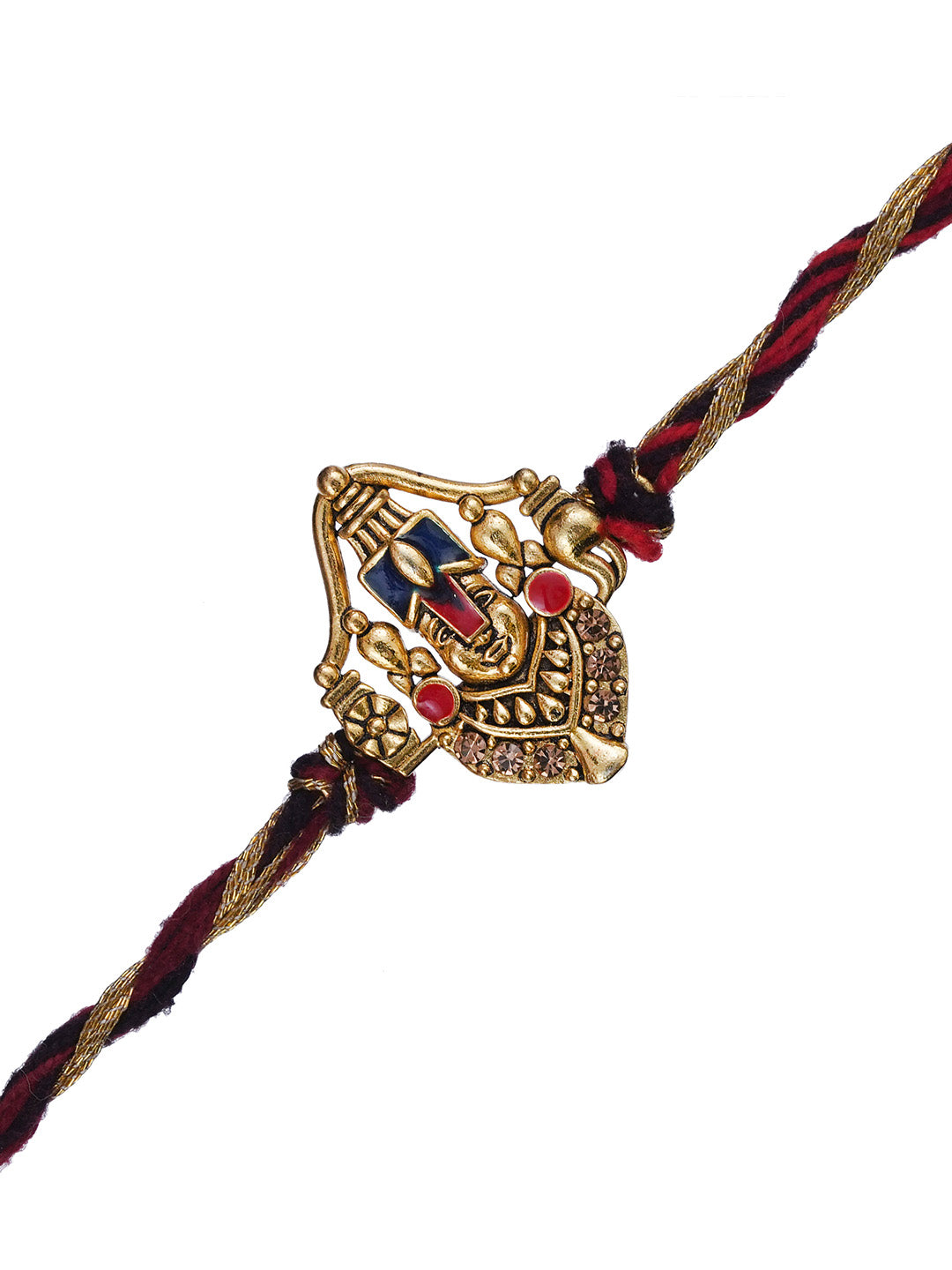 Lord Balaji Religious Designer Rakhi for Brother with Roli Chawal Pack 2