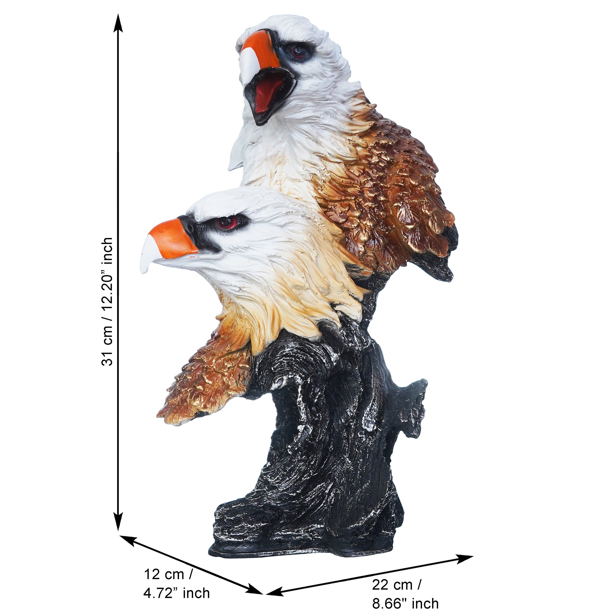 Colorful Eagle Head Statues Bird Figurines Decorative Showpiece 3