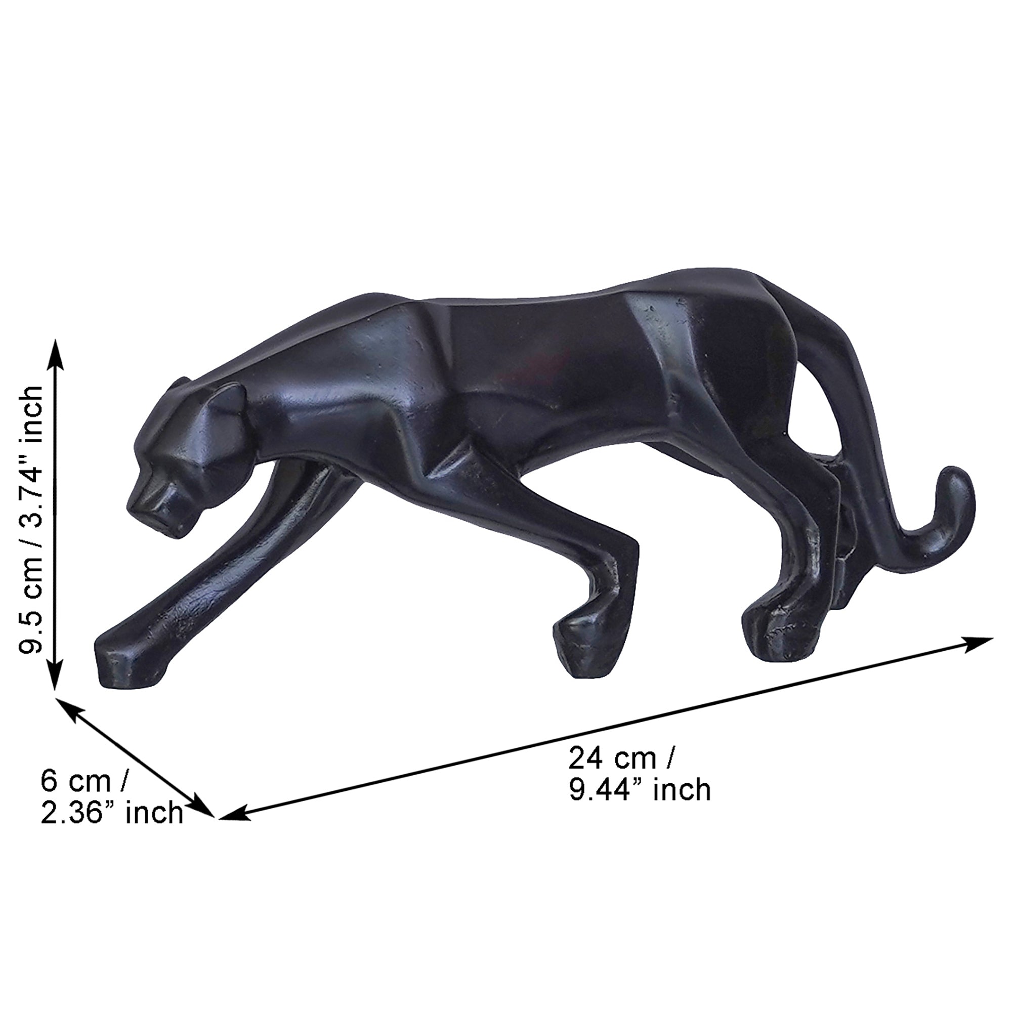 Black Panther Jaguar Statue Animal Figurine Decorative Showpiece 3