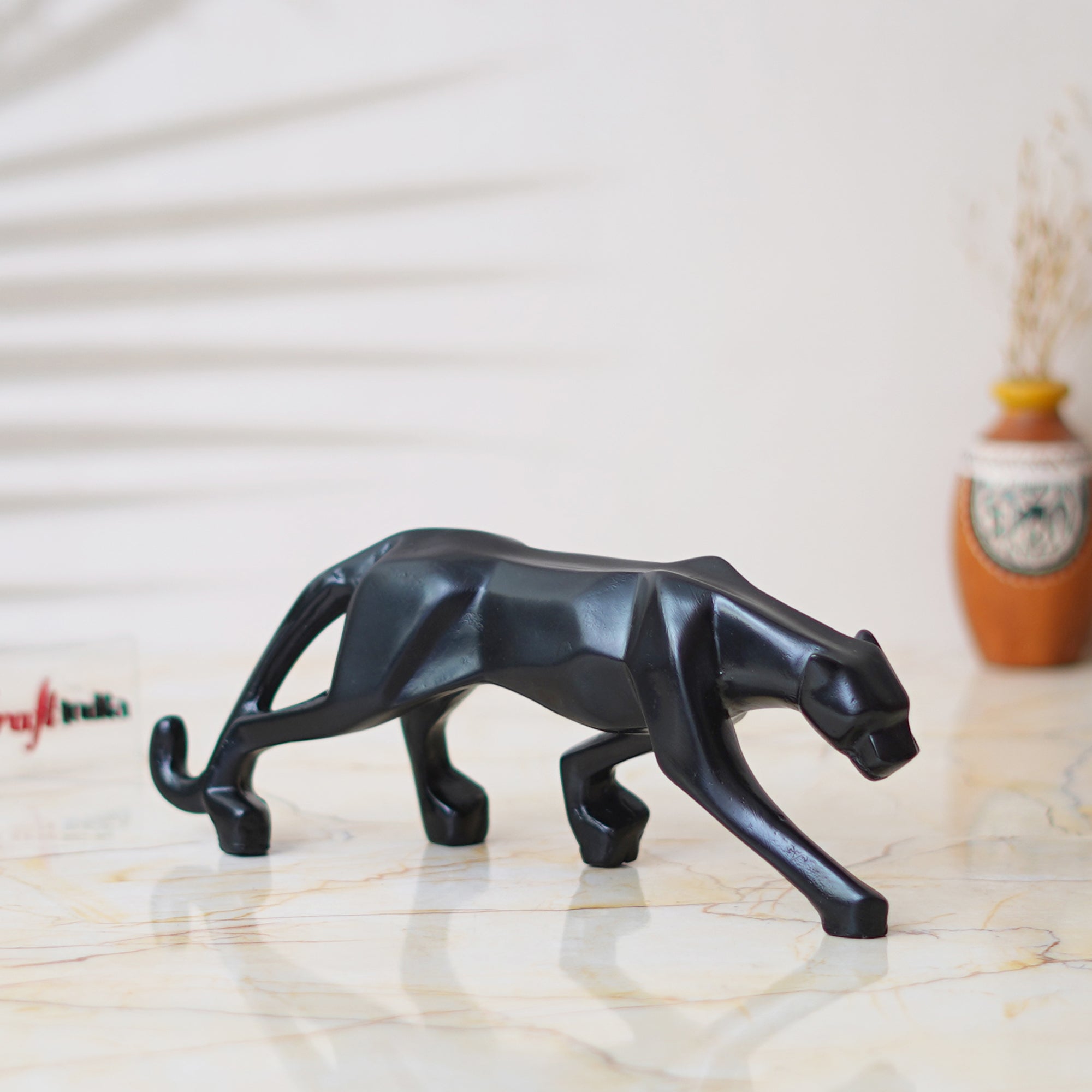 Black Panther Jaguar Statue Animal Figurine Decorative Showpiece 5