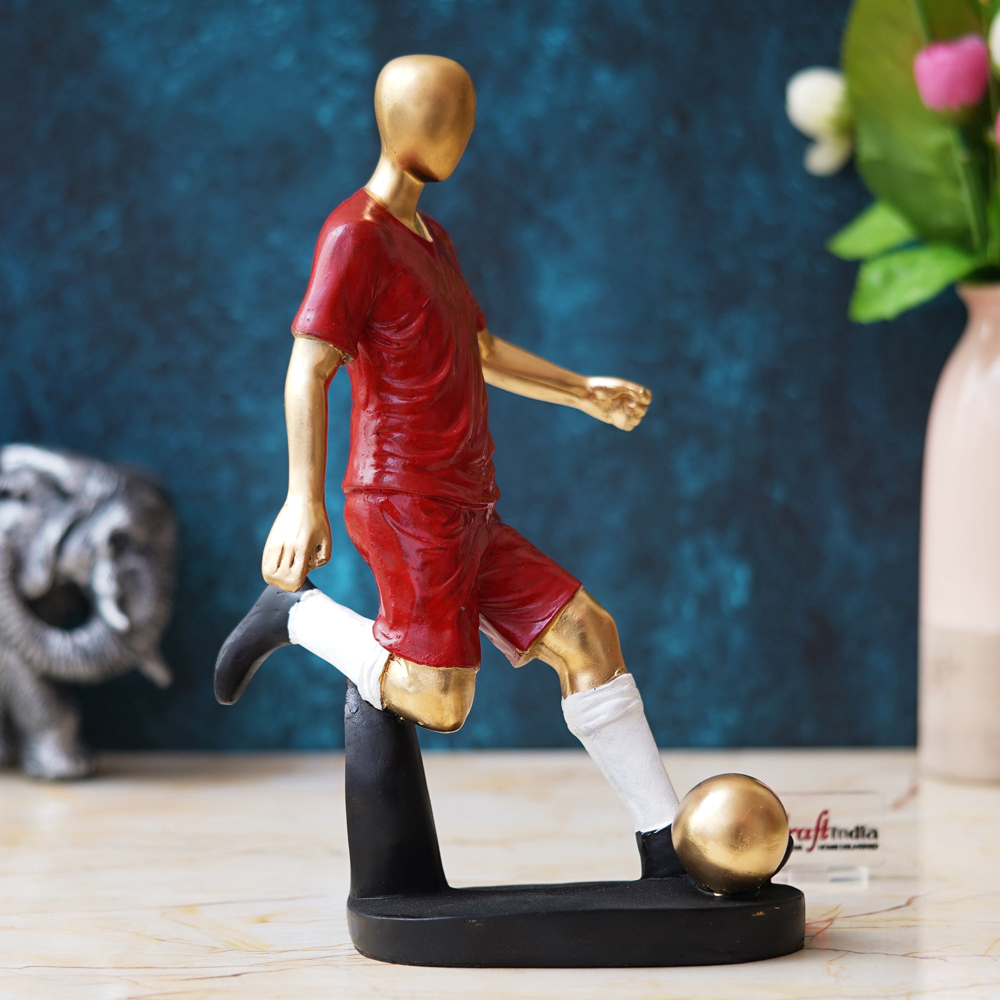 Football Player Statue Decorative Showpiece for Home, Living Room, Office Decor 5