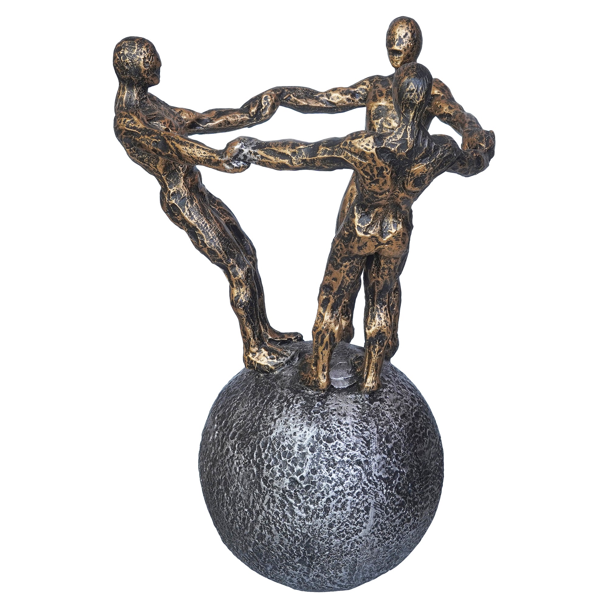 3 Man Group Standing on Ball Human Figurine Showpiece for Home, Office, Table Decor 8