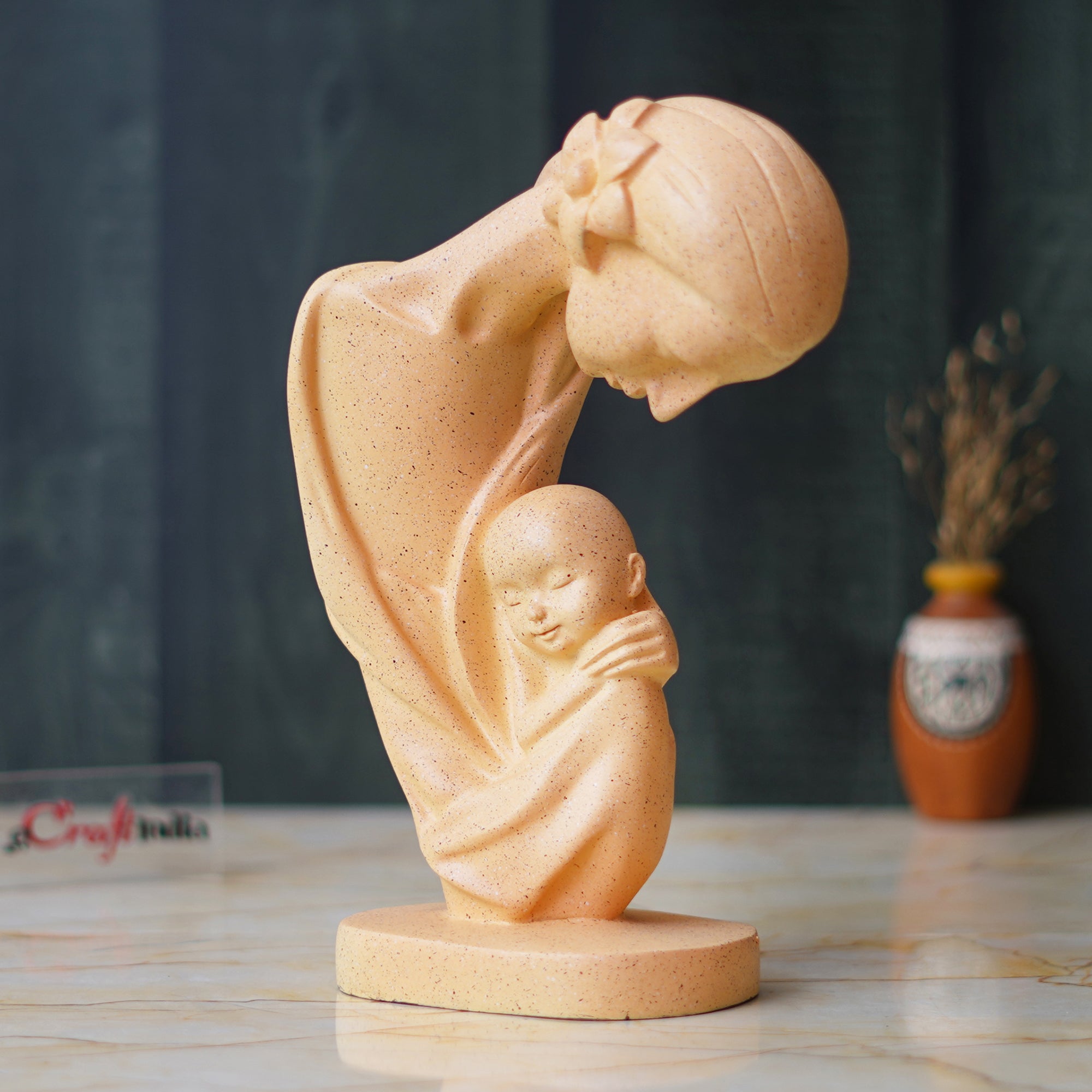 Mother with Child Sculpture Human Figurine Decorative Showpiece 1