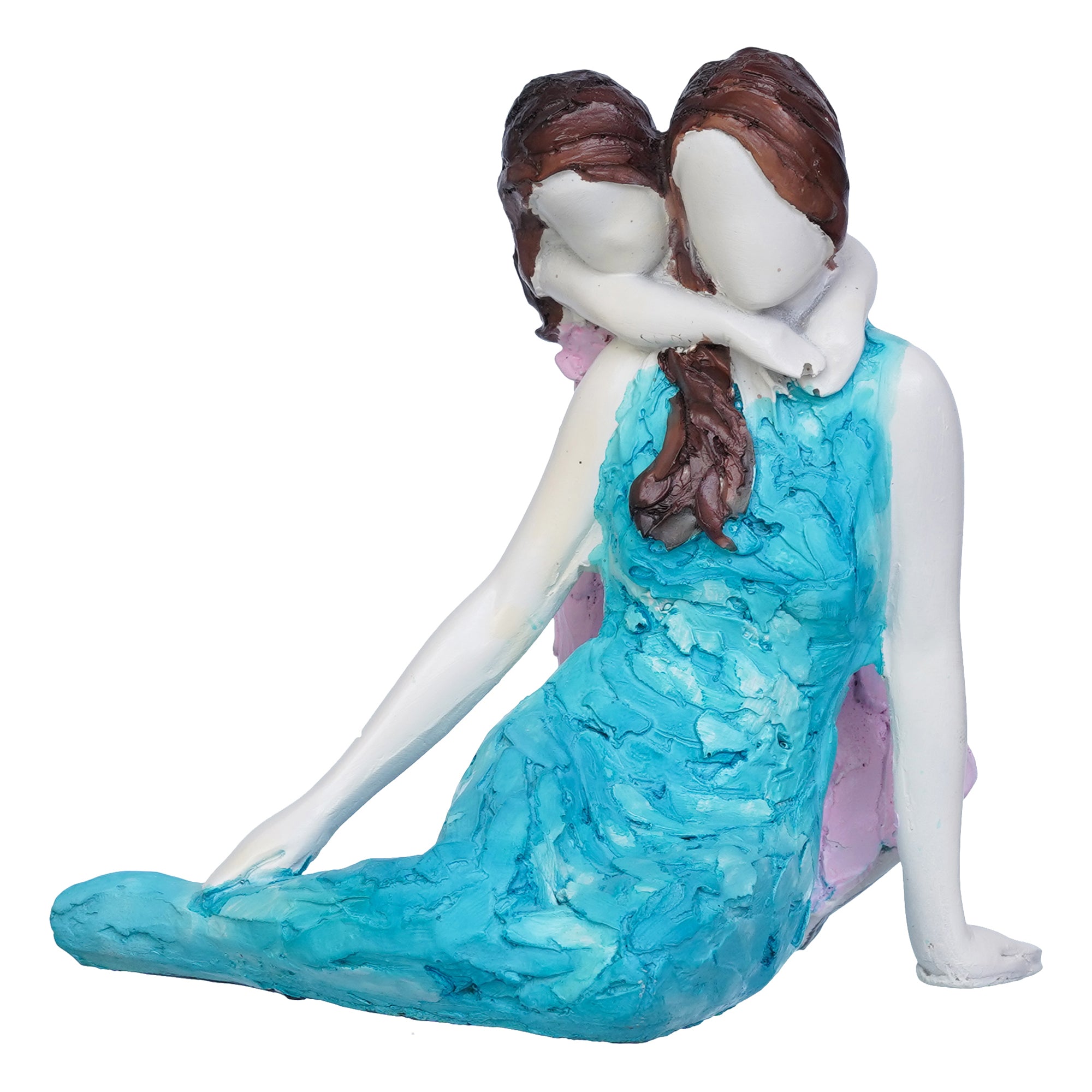 Daughter Back Hugging Mother Human Figurines Decorative Showpiece 2