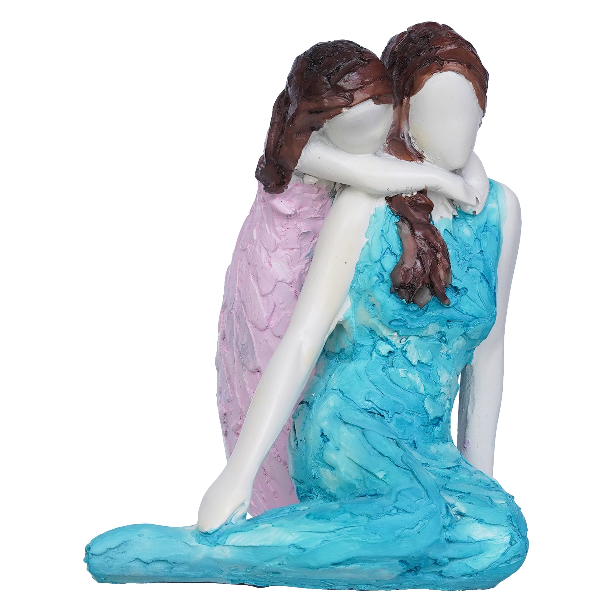 Daughter Back Hugging Mother Human Figurines Decorative Showpiece 6