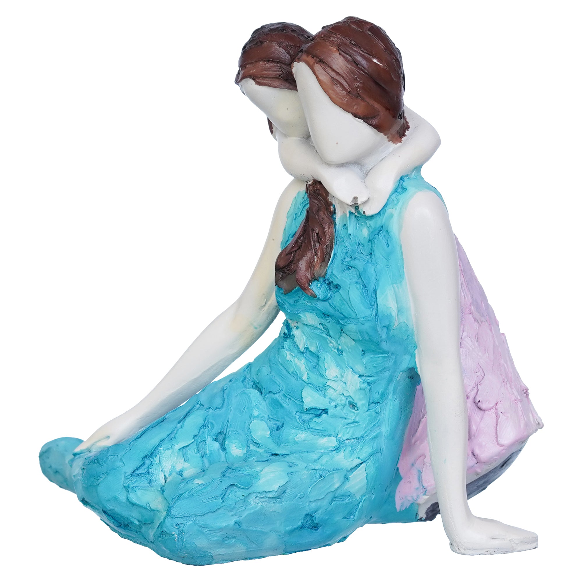 Daughter Back Hugging Mother Human Figurines Decorative Showpiece 7