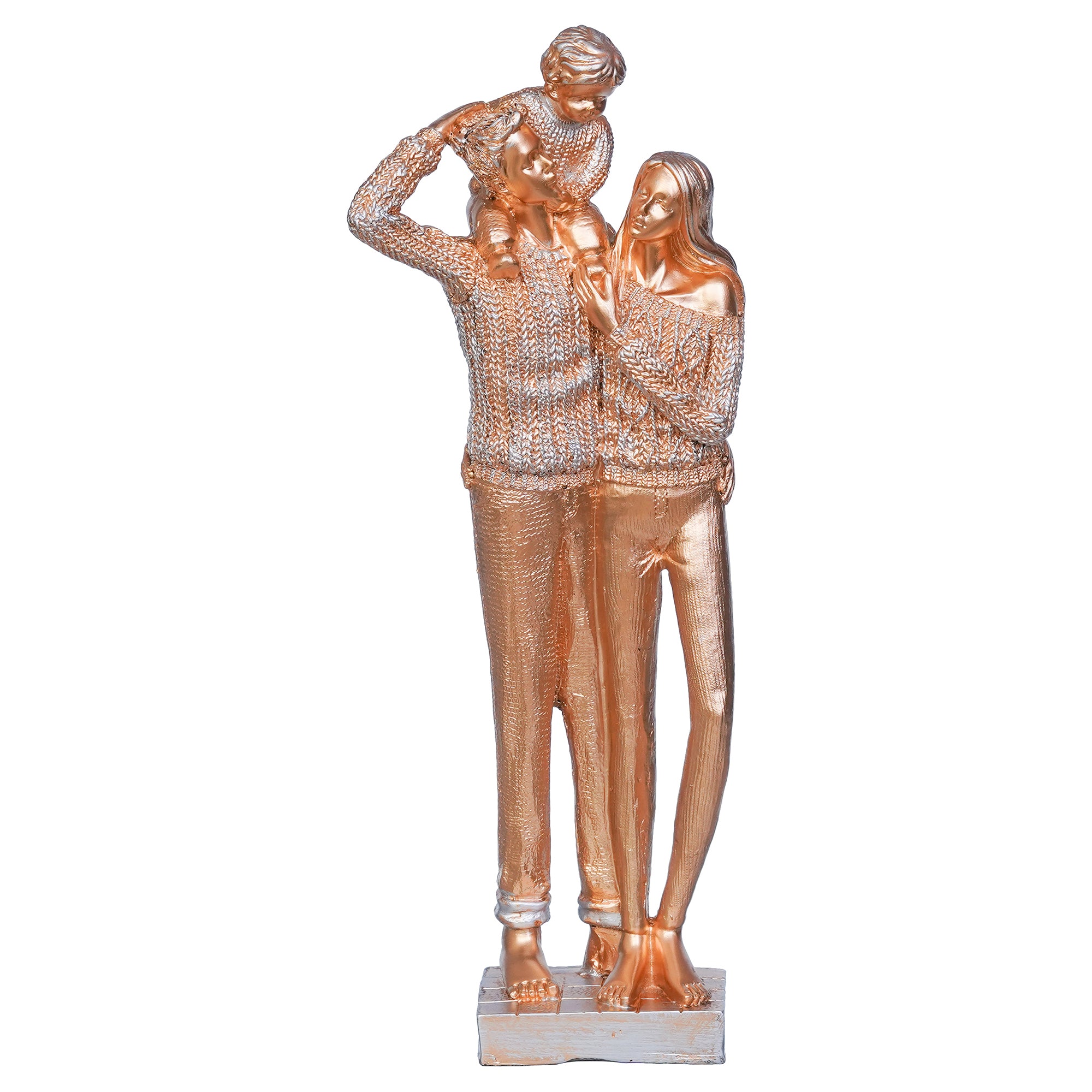 Golden Beloved Family Human Figurines Decorative Showpiece 2