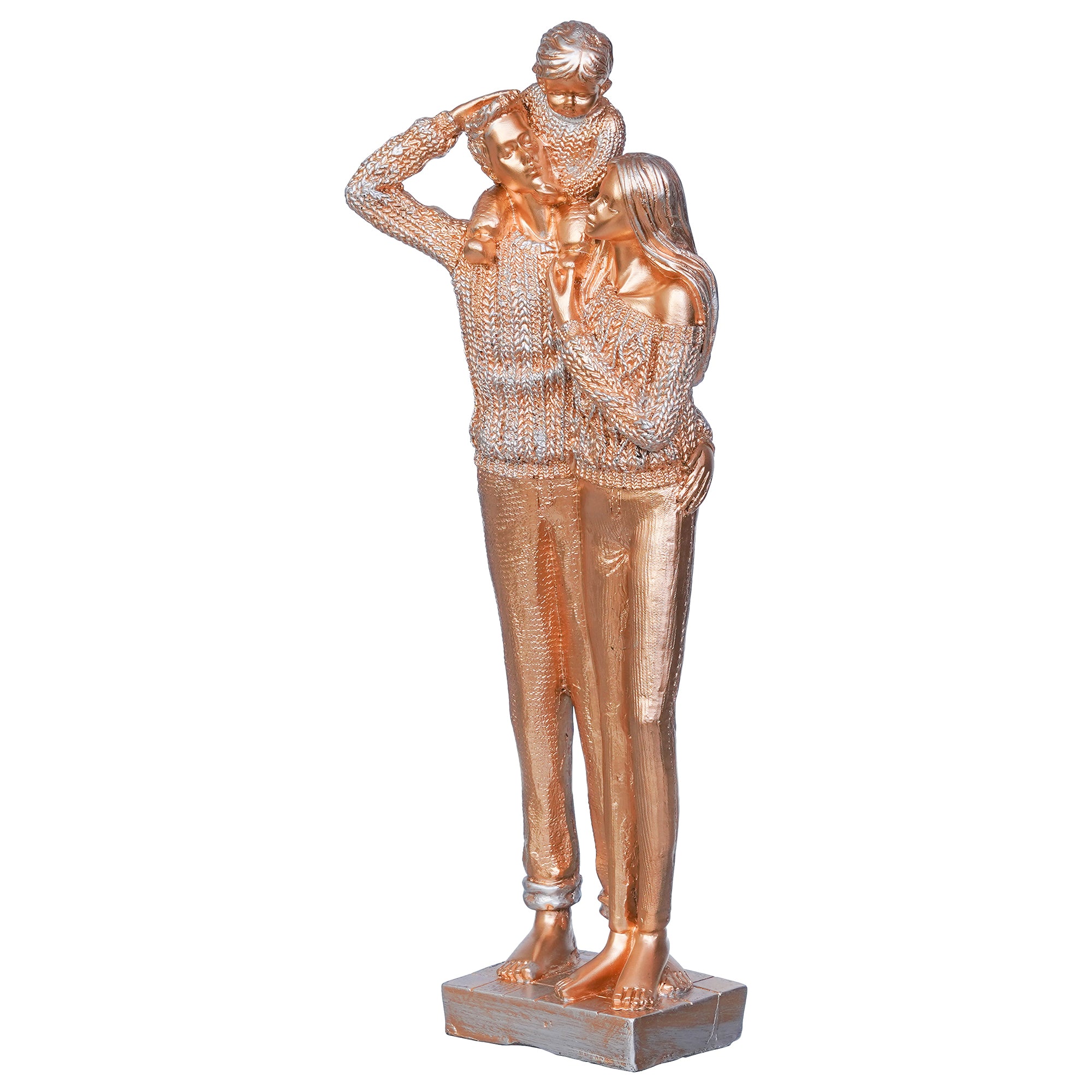 Golden Beloved Family Human Figurines Decorative Showpiece 6