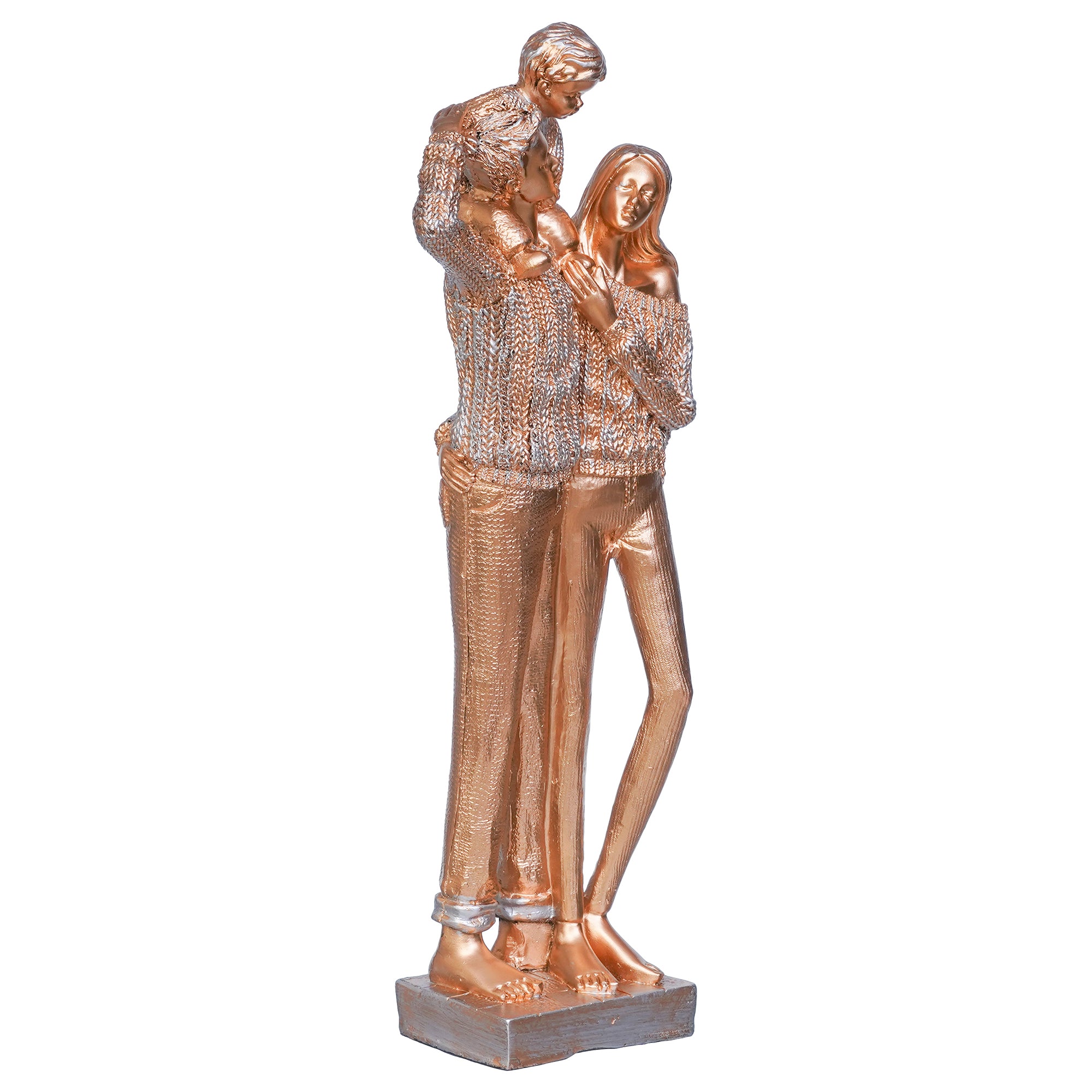 Golden Beloved Family Human Figurines Decorative Showpiece 7