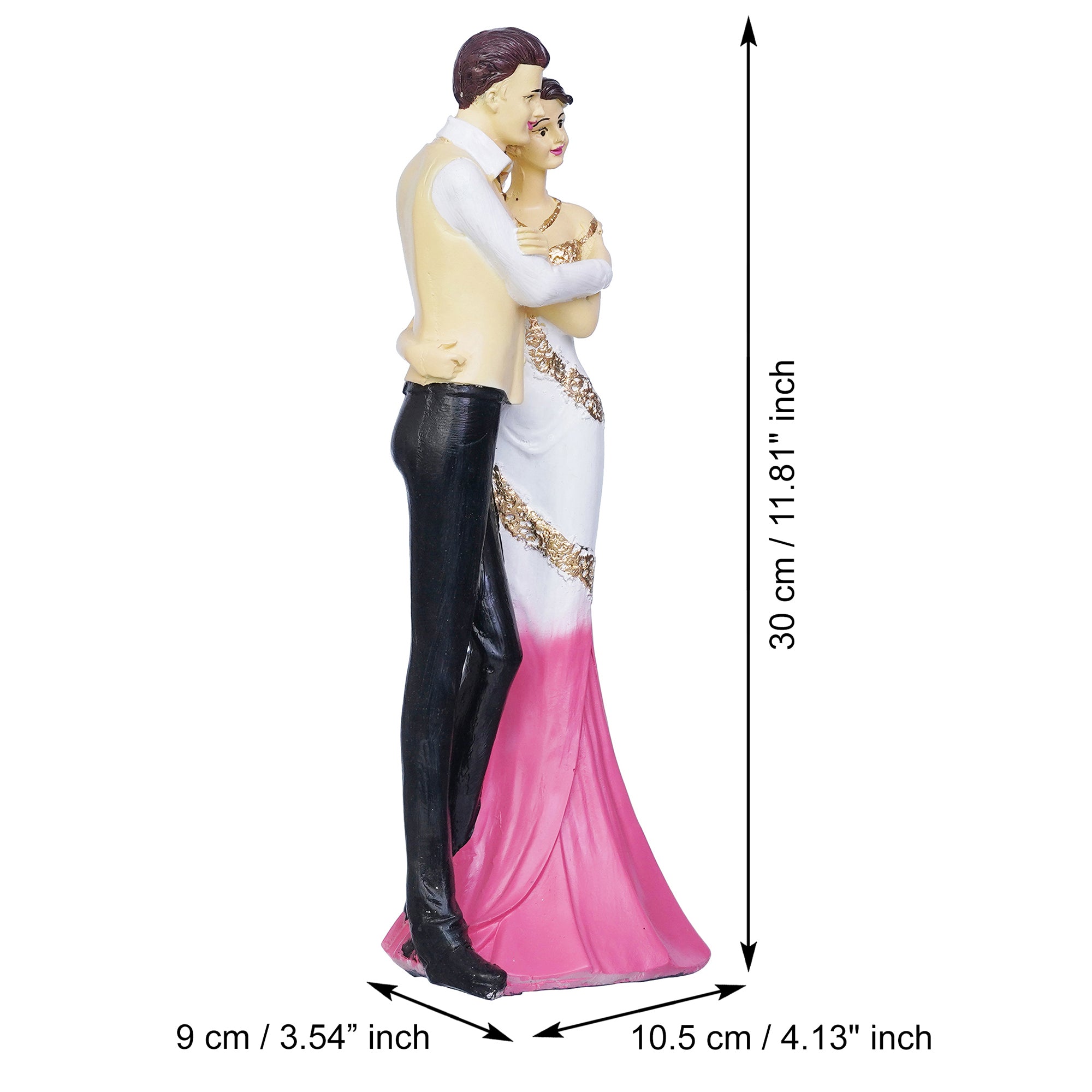 Lovely Hugging Couple Statue Human Figurine Decorative Showpiece 3