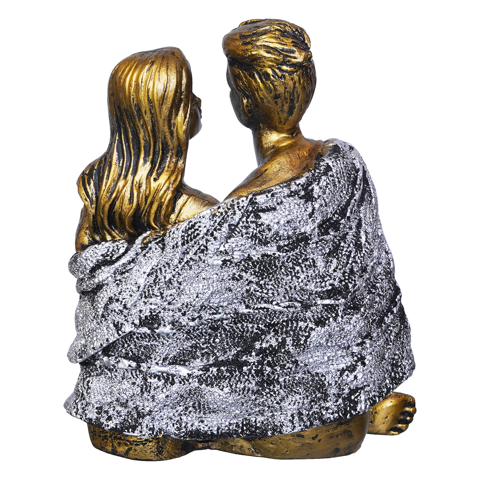 Lovely Sitting Couple Statue Human Figurine Showpiece 8