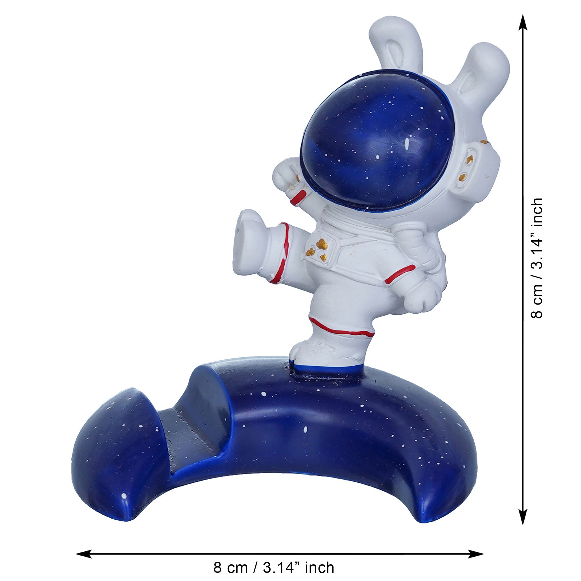 Astronaut Statue Spaceman Figurine Sky Rabbit Card & Mobile Holder 3