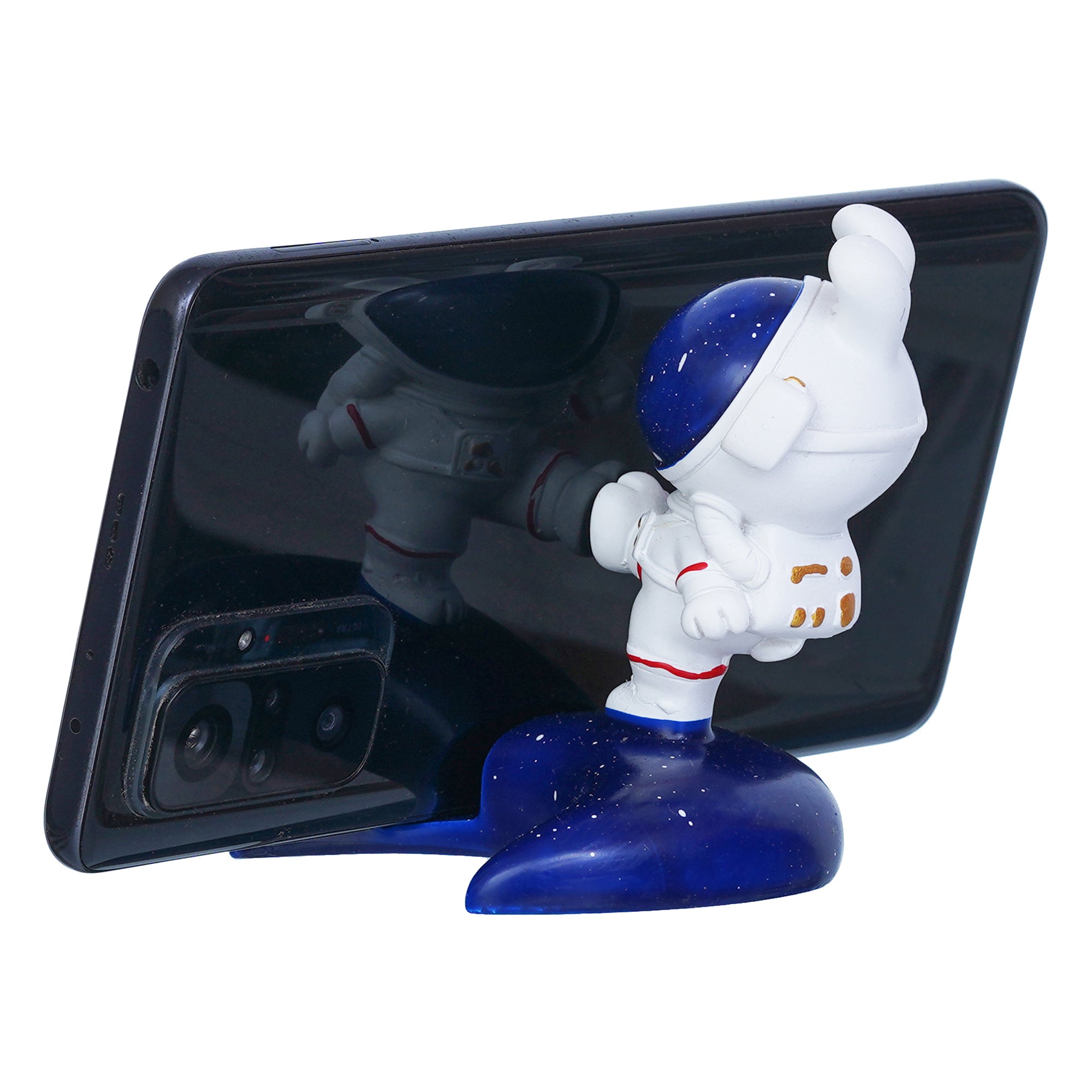 Astronaut Statue Spaceman Figurine Sky Rabbit Card & Mobile Holder 6