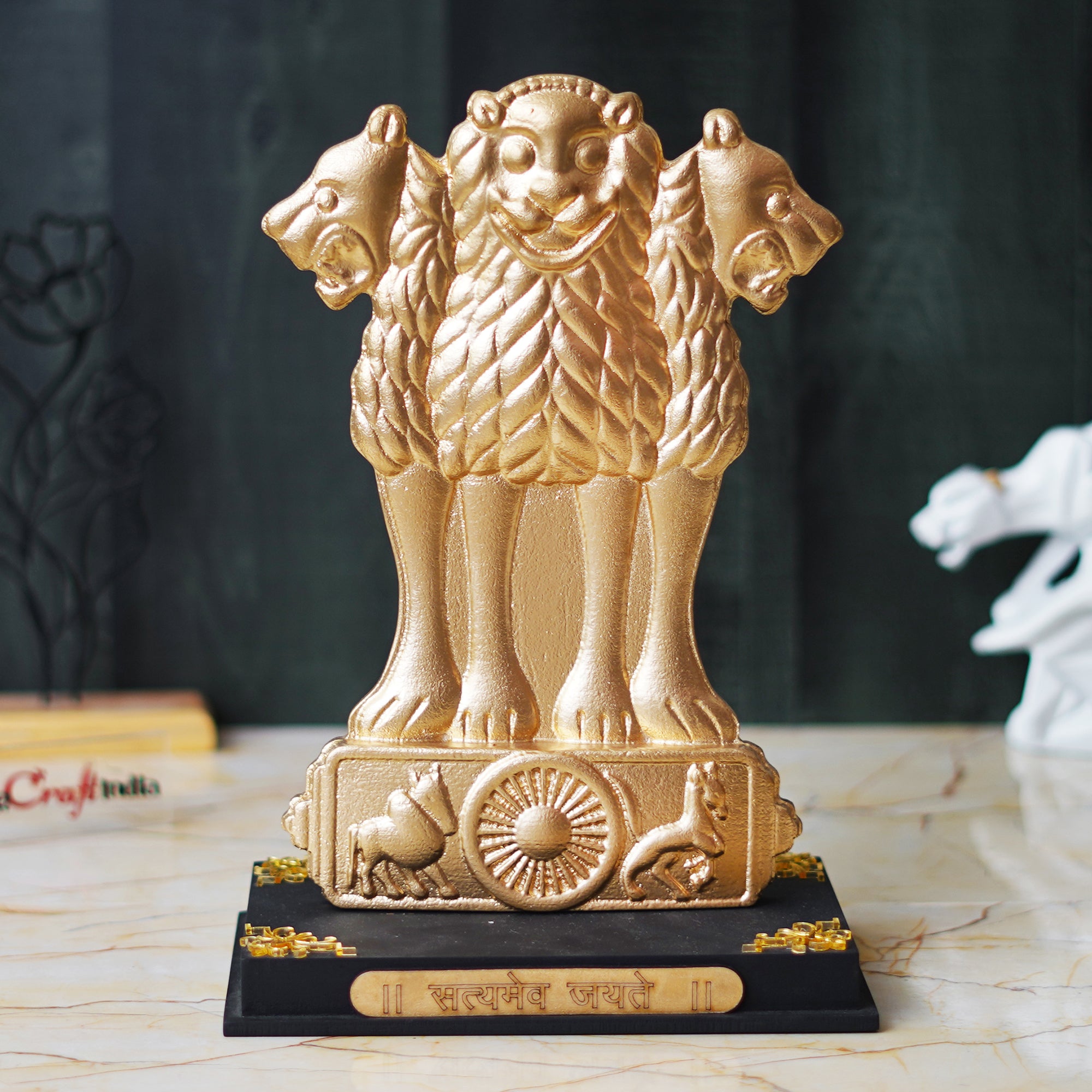 Ashoka Stambh Indian National Emblem Memento Decorative Showpiece 1