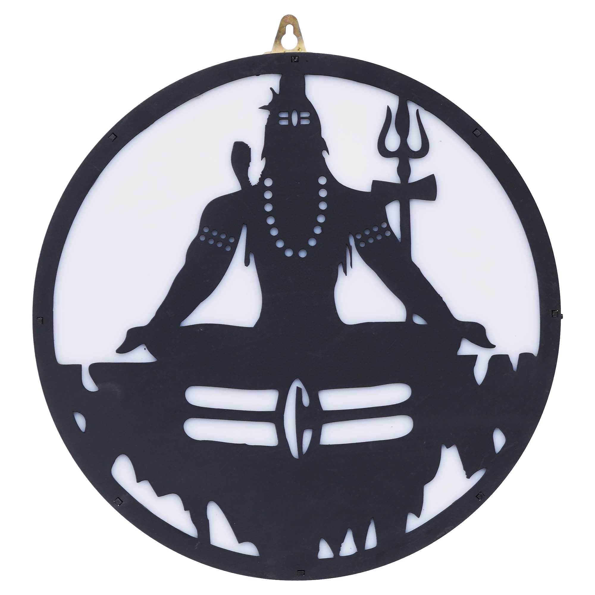 Lord Shiva Wooden Cutout LED Light Lamp Decorative Wall Hanging 2