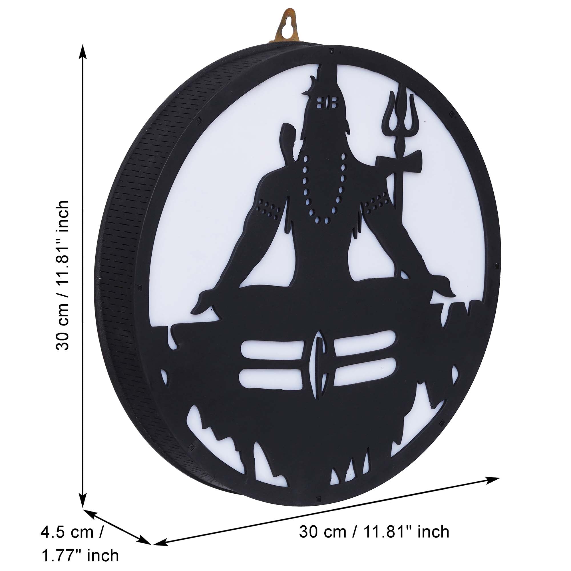 Lord Shiva Wooden Cutout LED Light Lamp Decorative Wall Hanging 3