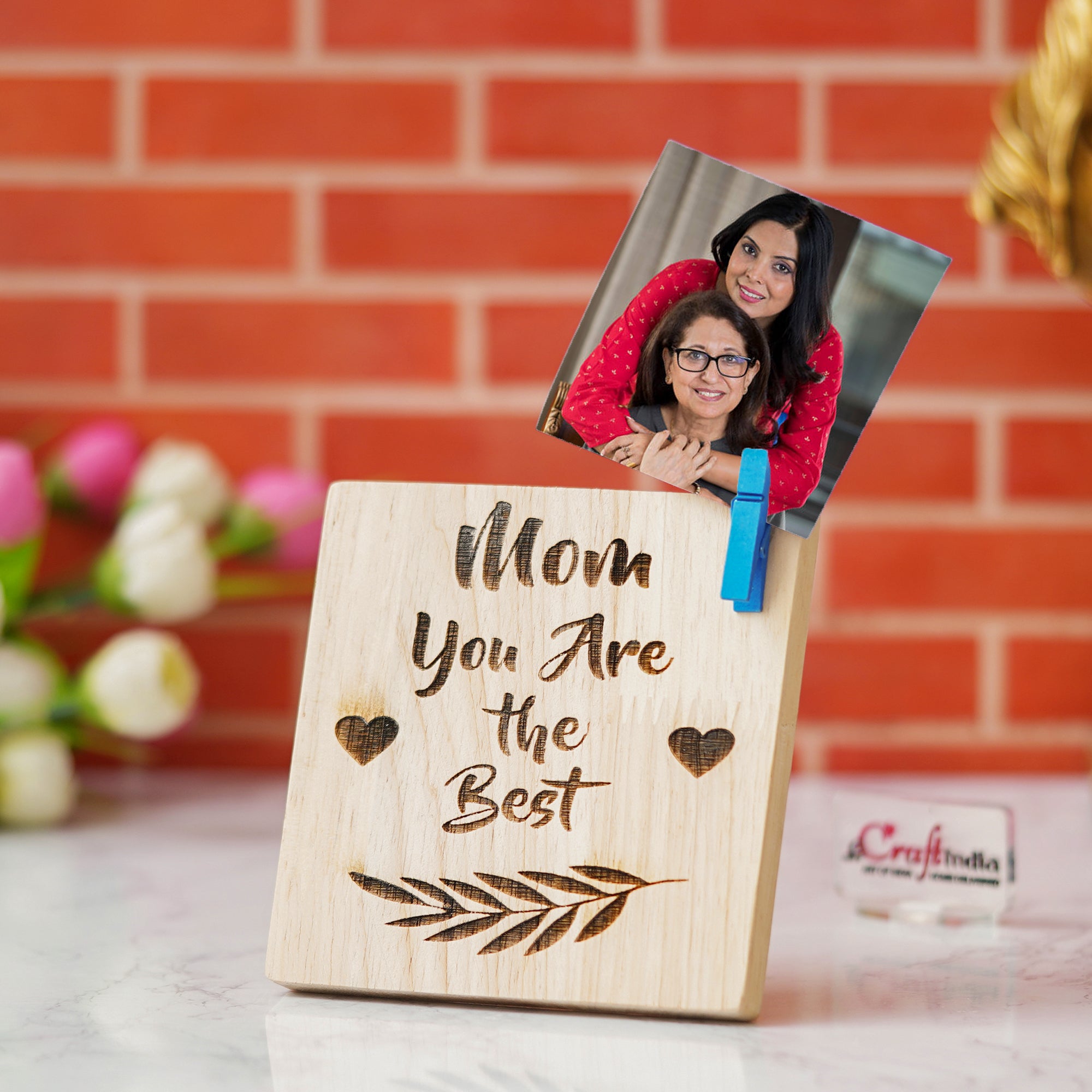 "Mom You Are the Best" Tabletop Wooden Showpiece 1