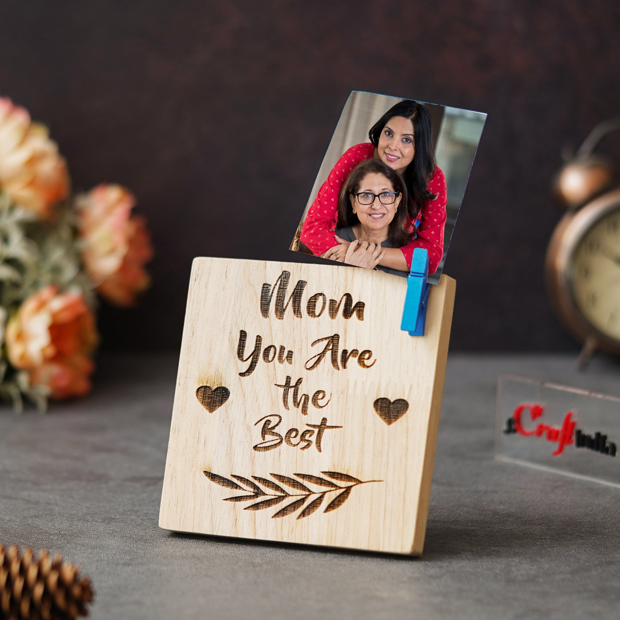 "Mom You Are the Best" Tabletop Wooden Showpiece 4