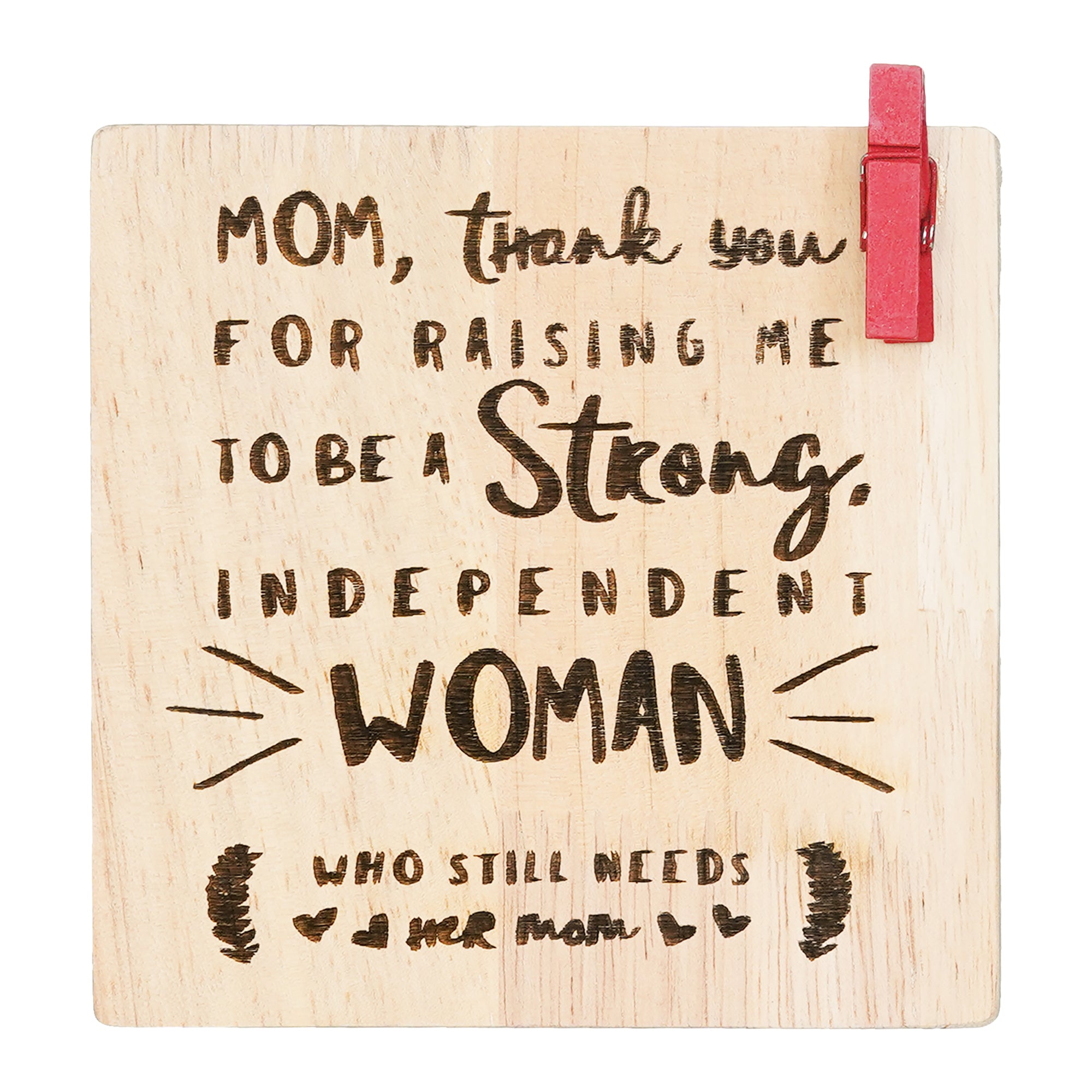 "Mom, Thank You For Raising Me" Tabletop Wooden Showpiece 2