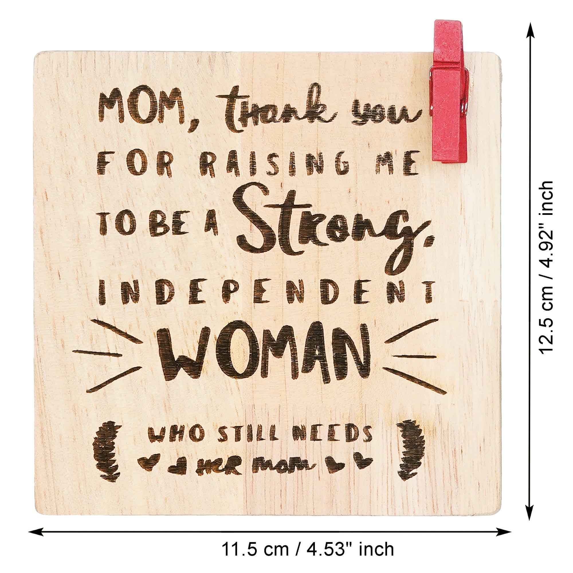 "Mom, Thank You For Raising Me" Tabletop Wooden Showpiece 3