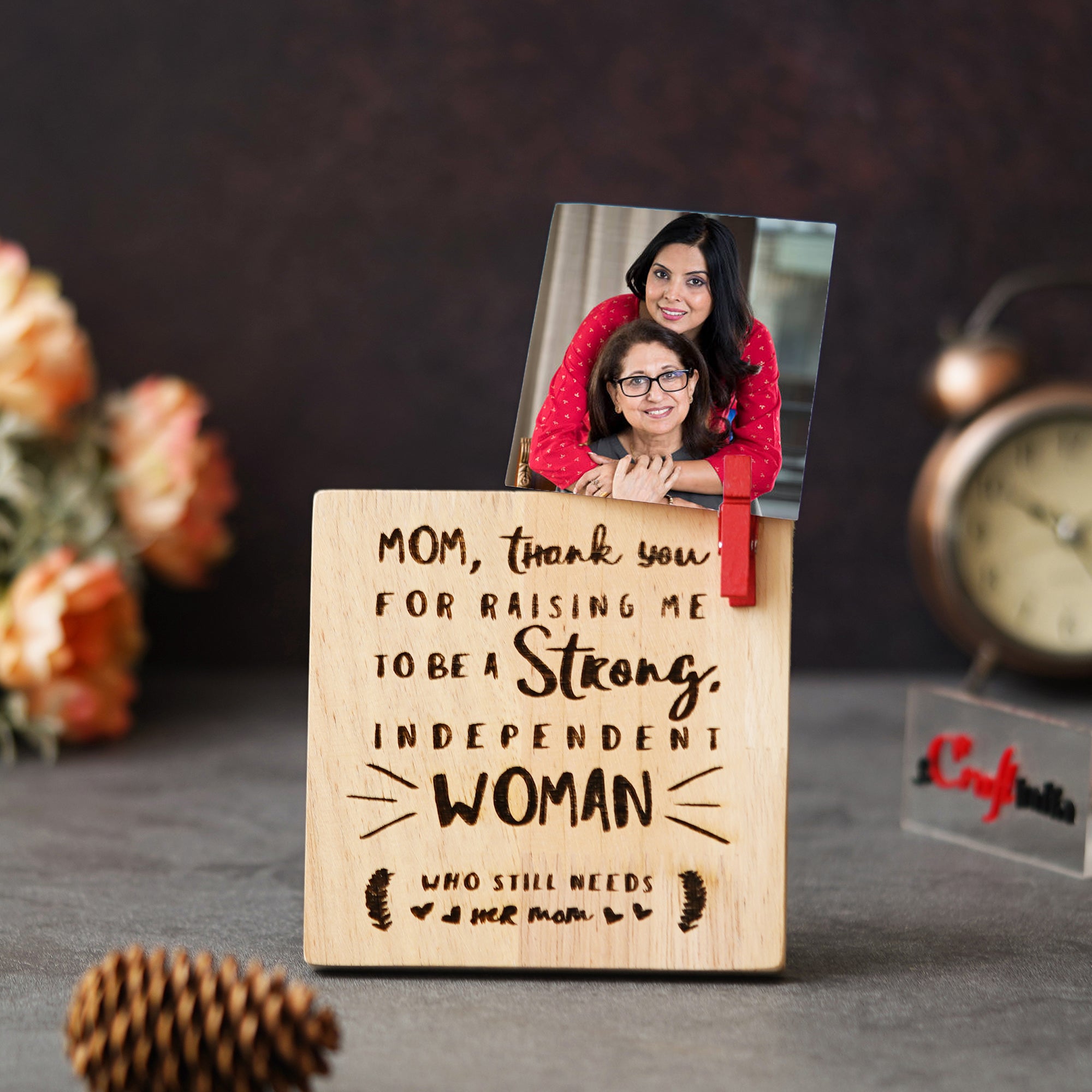 "Mom, Thank You For Raising Me" Tabletop Wooden Showpiece 5