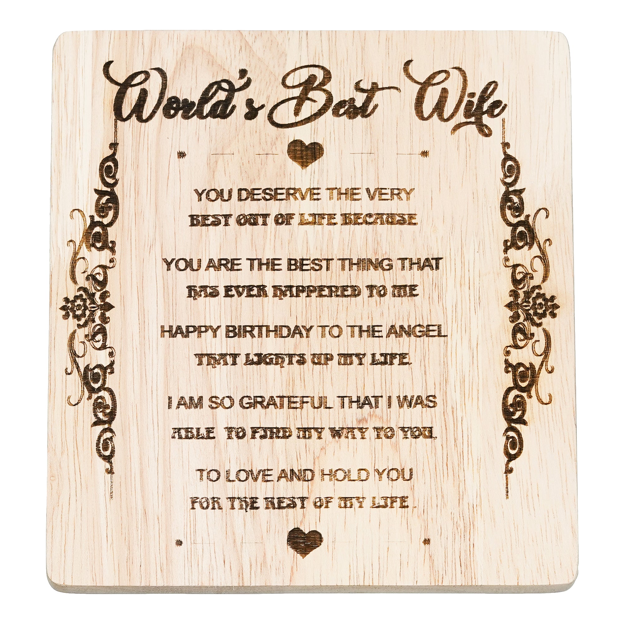 "World's Best Wife" Tabletop Wooden Showpiece 2