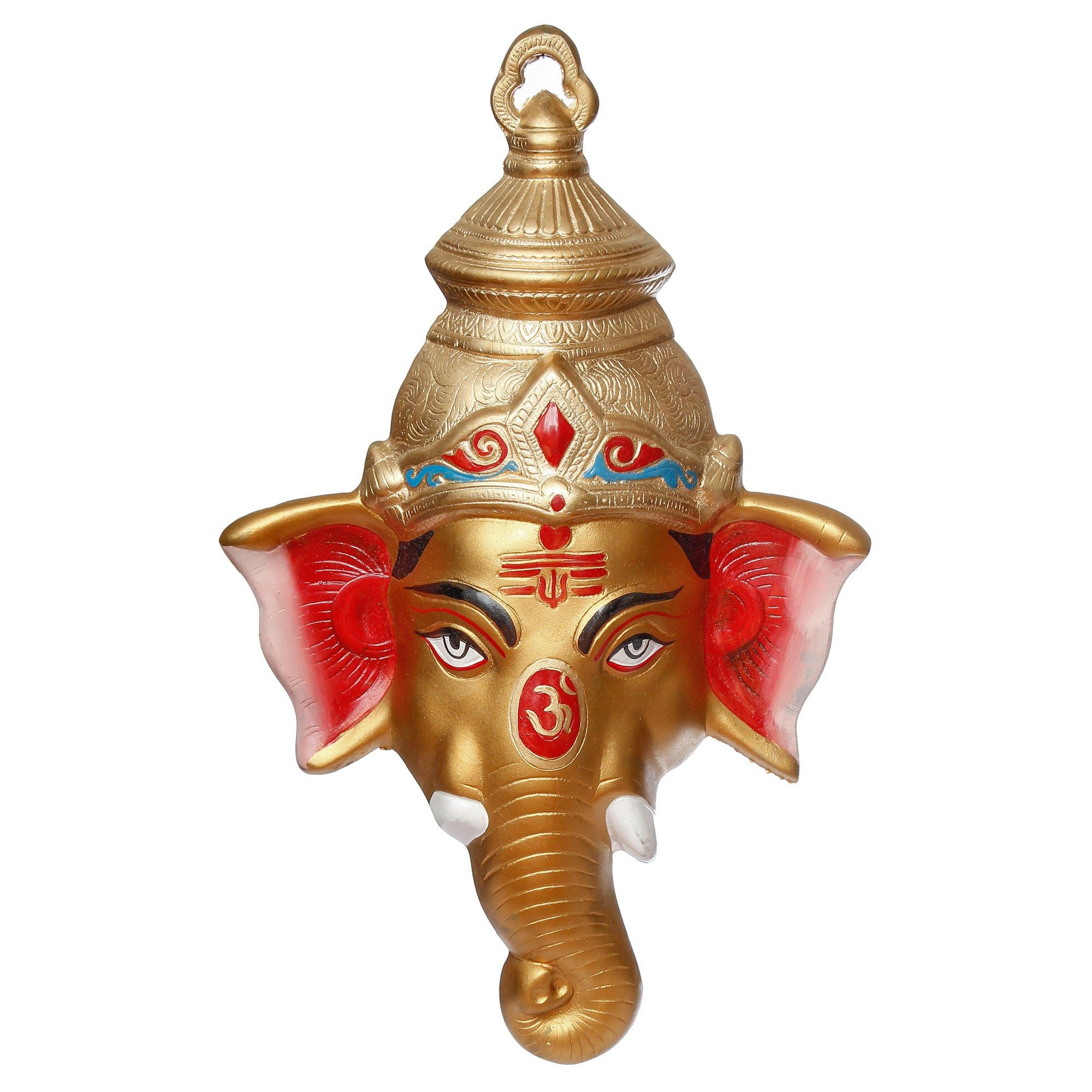 Lord Ganesha Face Metal Wall Hanging 2