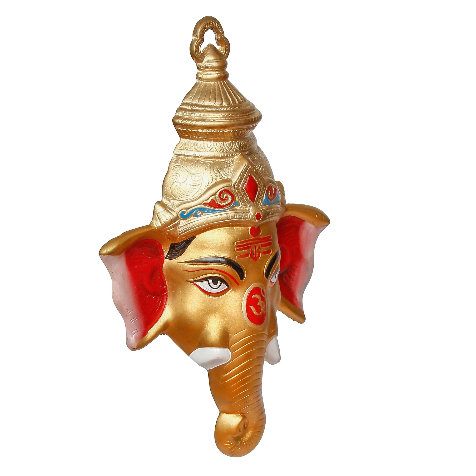 Lord Ganesha Face Metal Wall Hanging 4