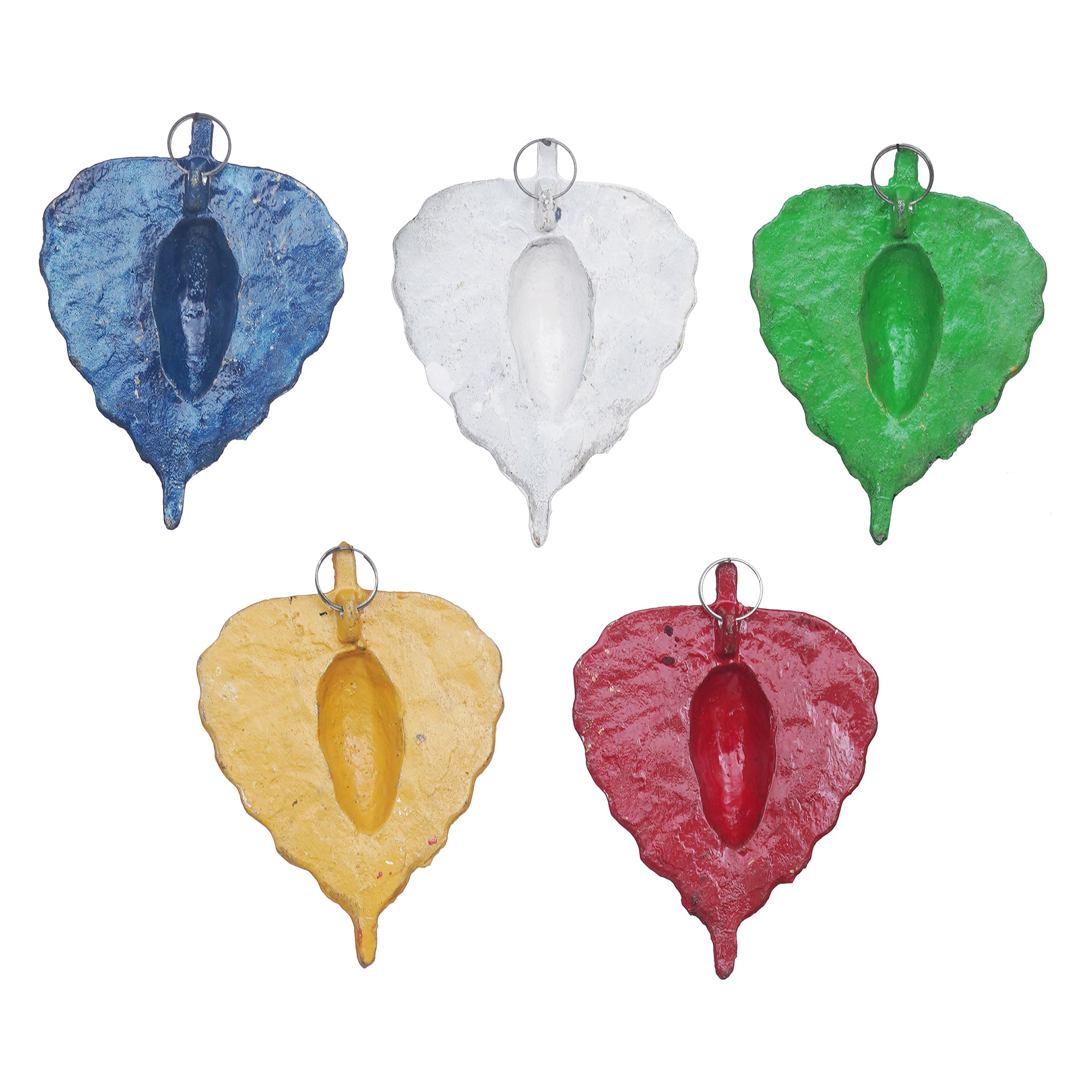 eCraftIndia Set of 5 Decorative Lord Ganesha Face On Leaf Wall Hanging 8