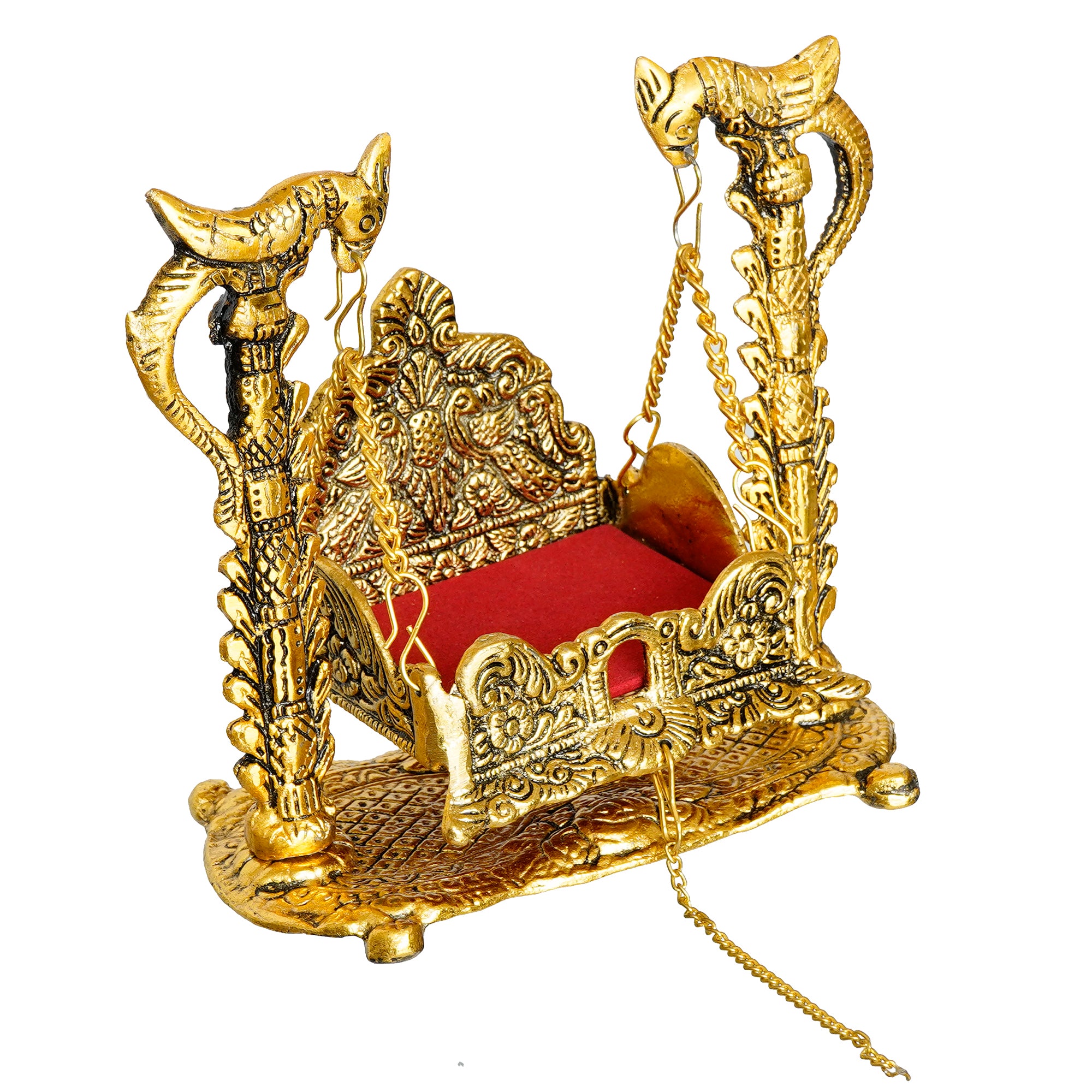 Golden Bal Gopal on a Decorative Swing Showpiece 2