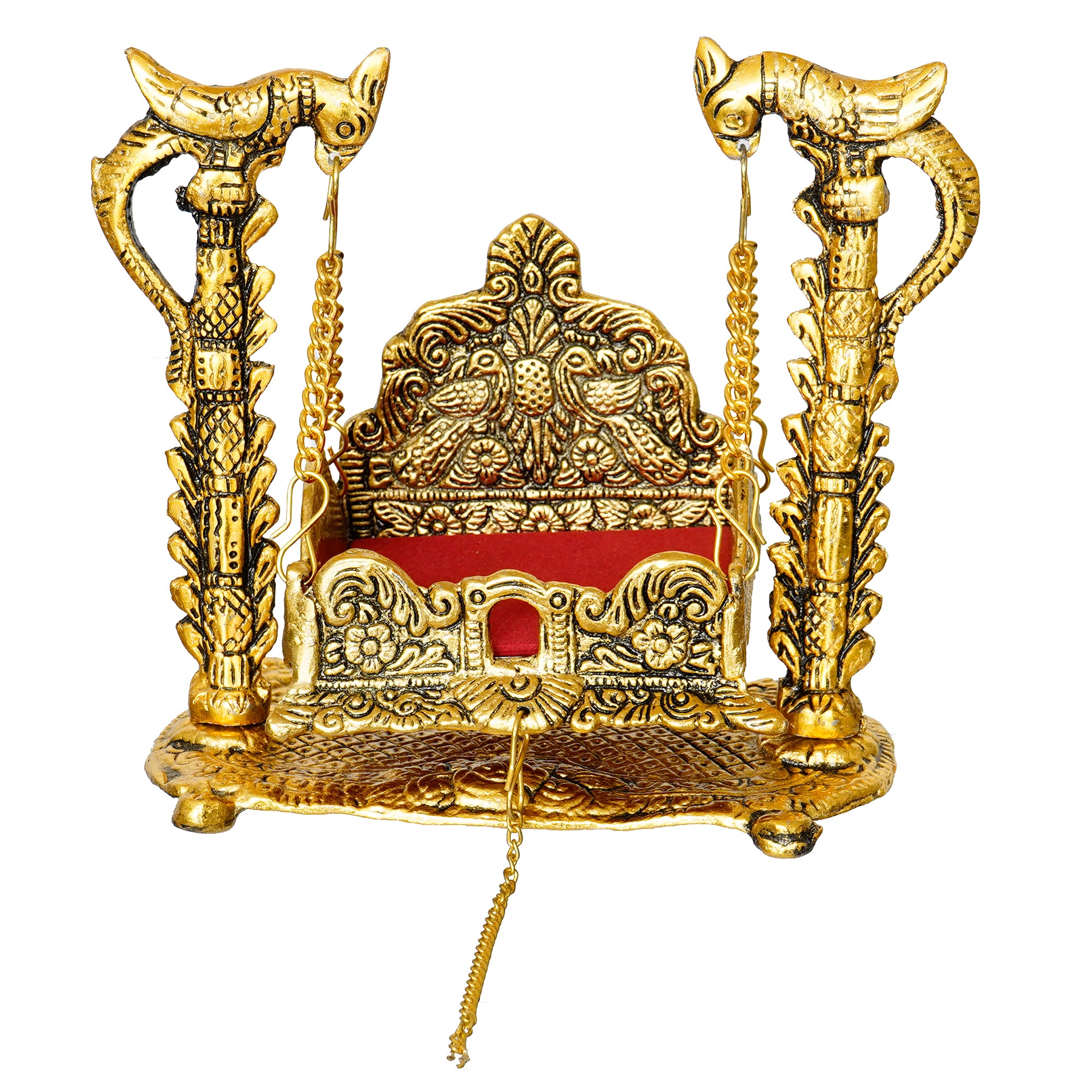 Golden Bal Gopal on a Decorative Swing Showpiece 4