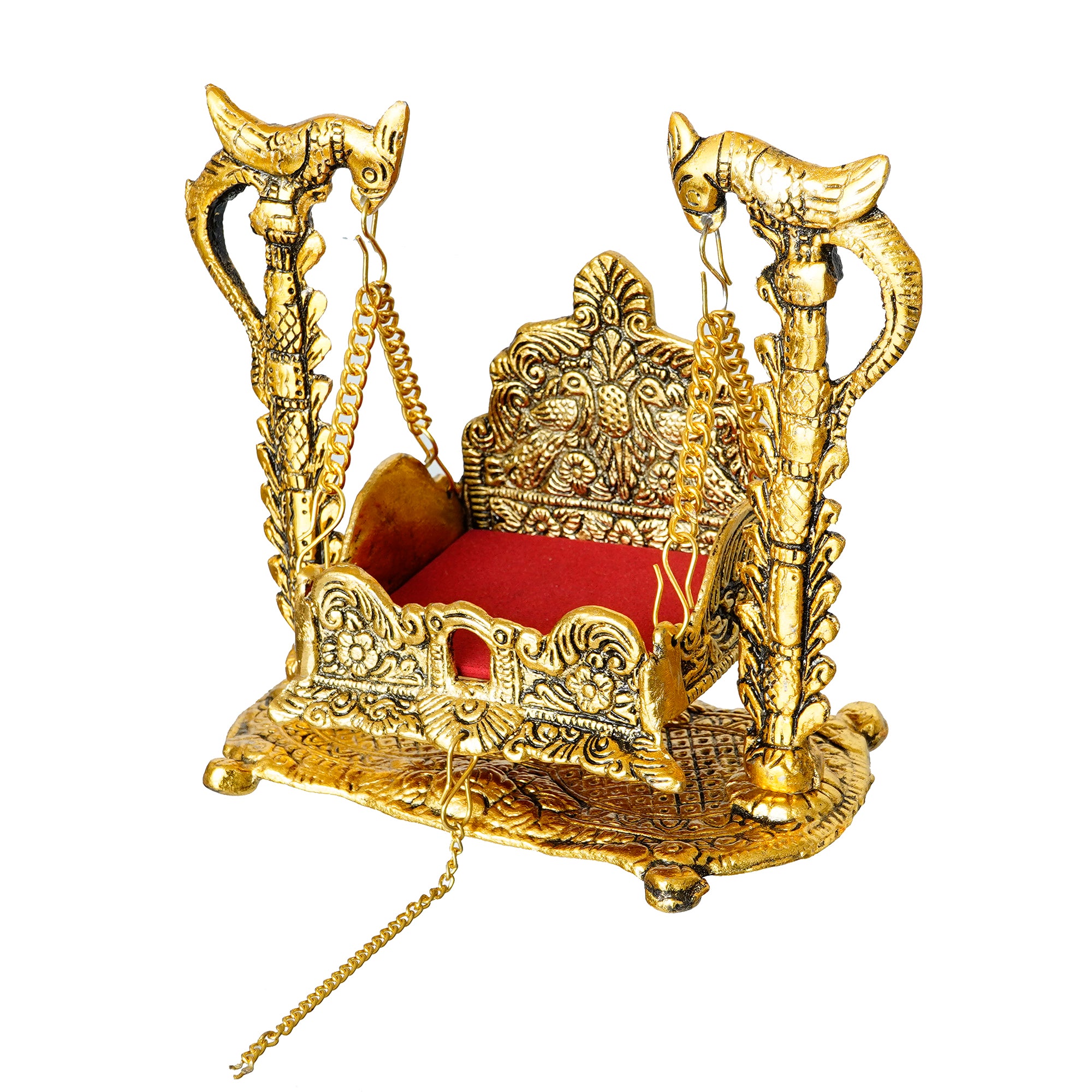 Golden Bal Gopal on a Decorative Swing Showpiece 5