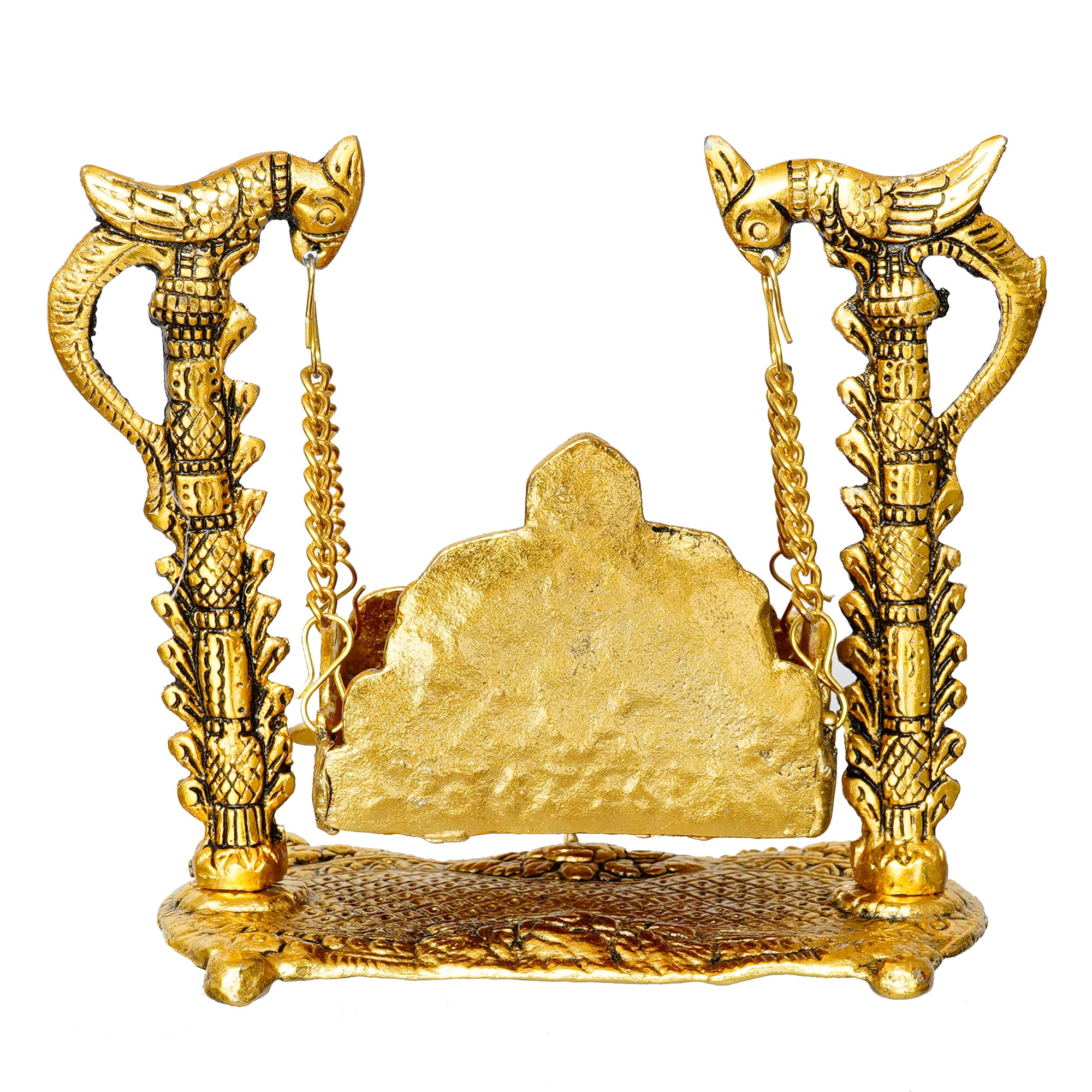 Golden Bal Gopal on a Decorative Swing Showpiece 6