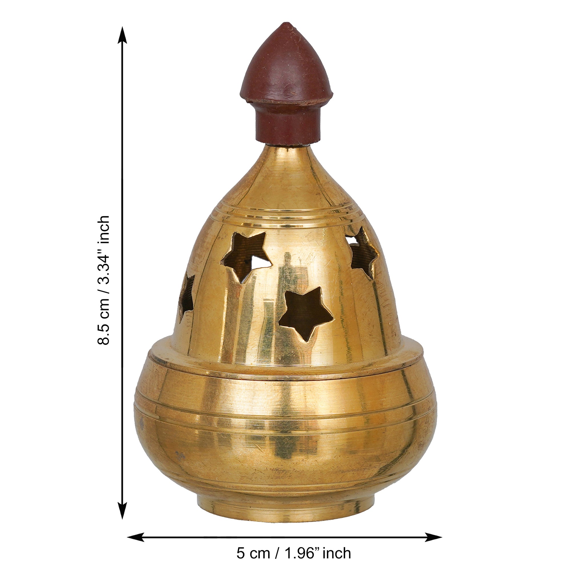 eCraftIndia Golden Traditional Akhand Brass Diya 3