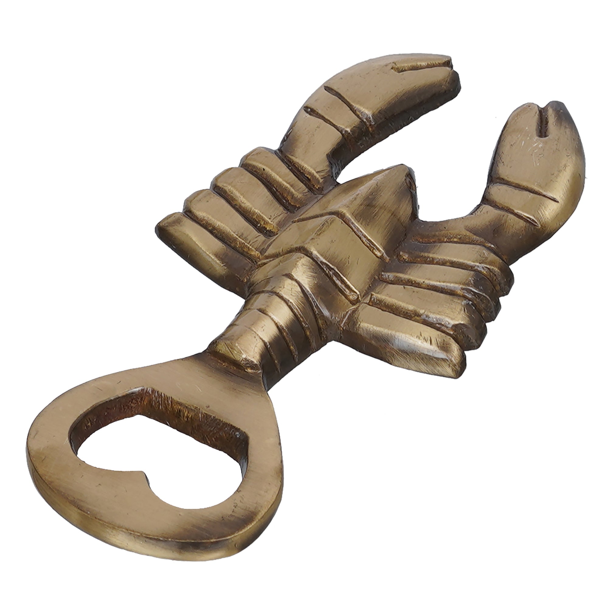 eCraftIndia Golden and Antique Black Finish Brass Lobster Decorative Bottle Opener 7