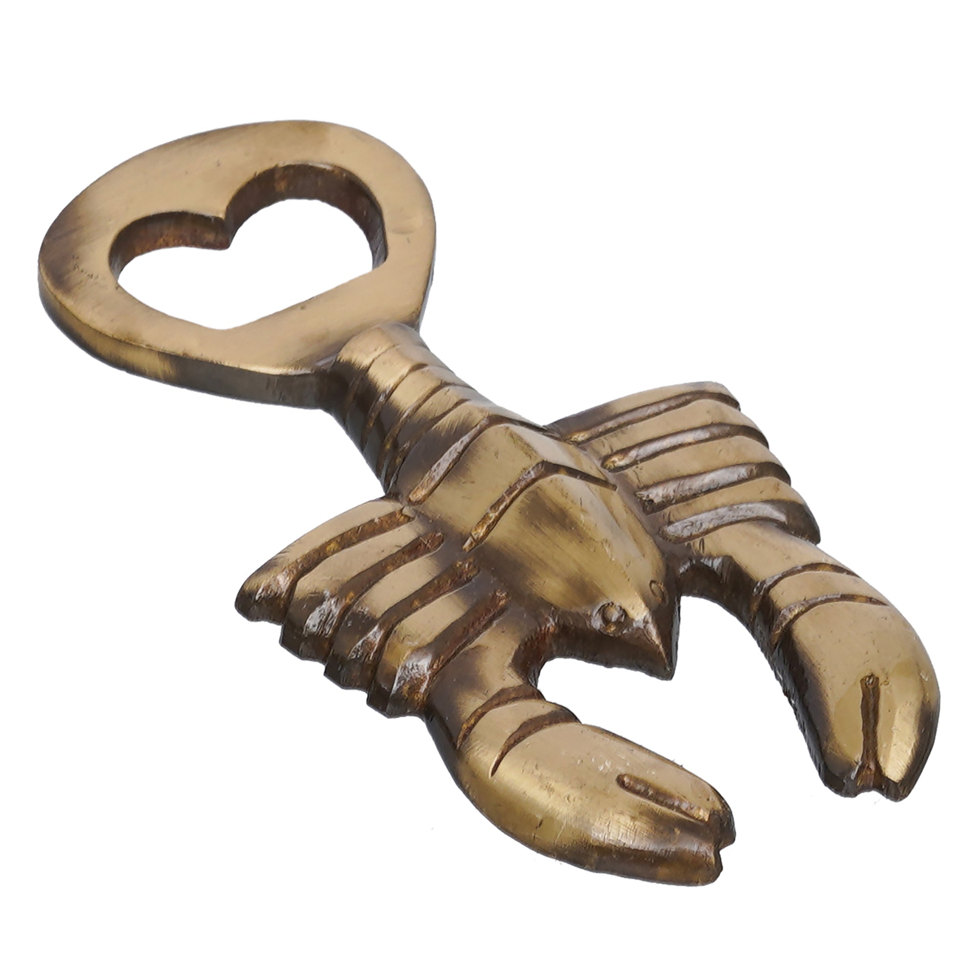 eCraftIndia Golden and Antique Black Finish Brass Lobster Decorative Bottle Opener 8