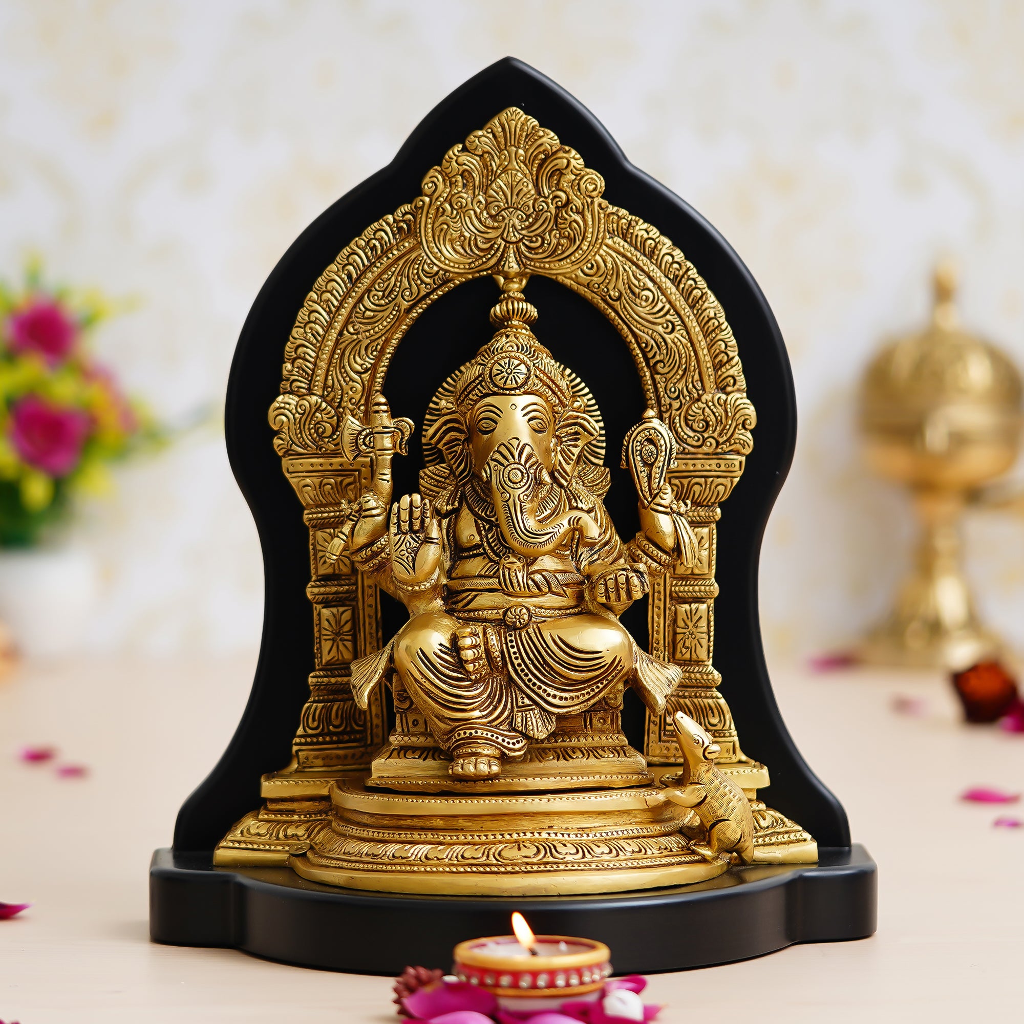 Handcrafted Lord Ganesha Statue for Worship