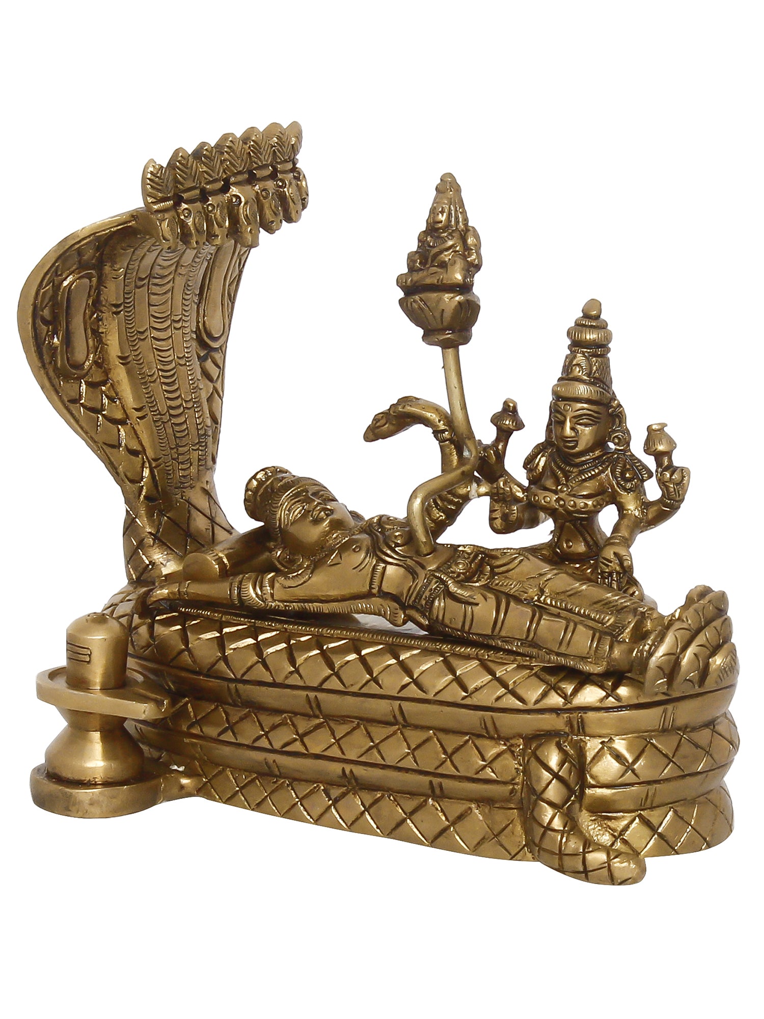 Golden Brass Shri Padmanabhaswamy Idol 2