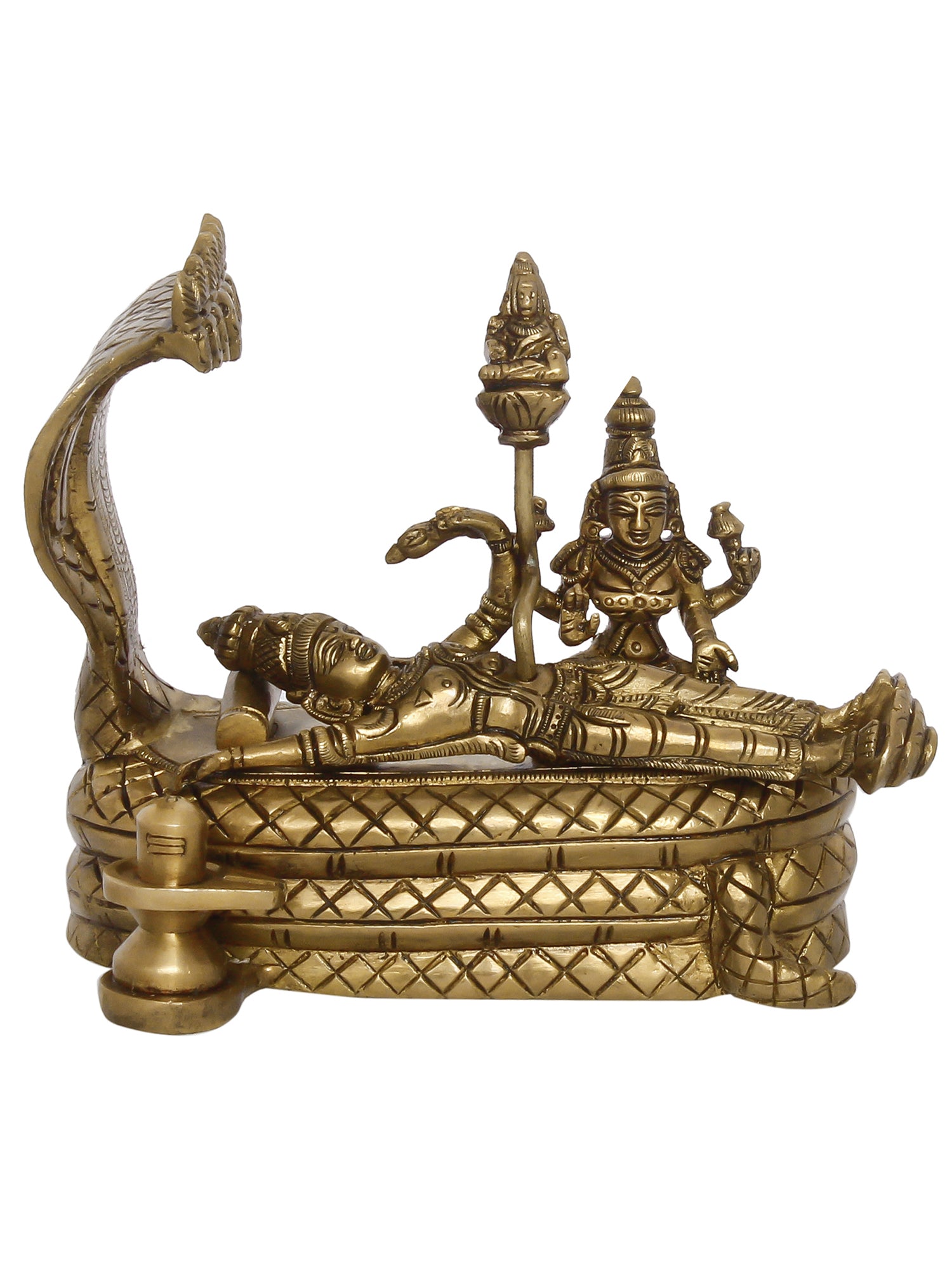 Golden Brass Shri Padmanabhaswamy Idol 4