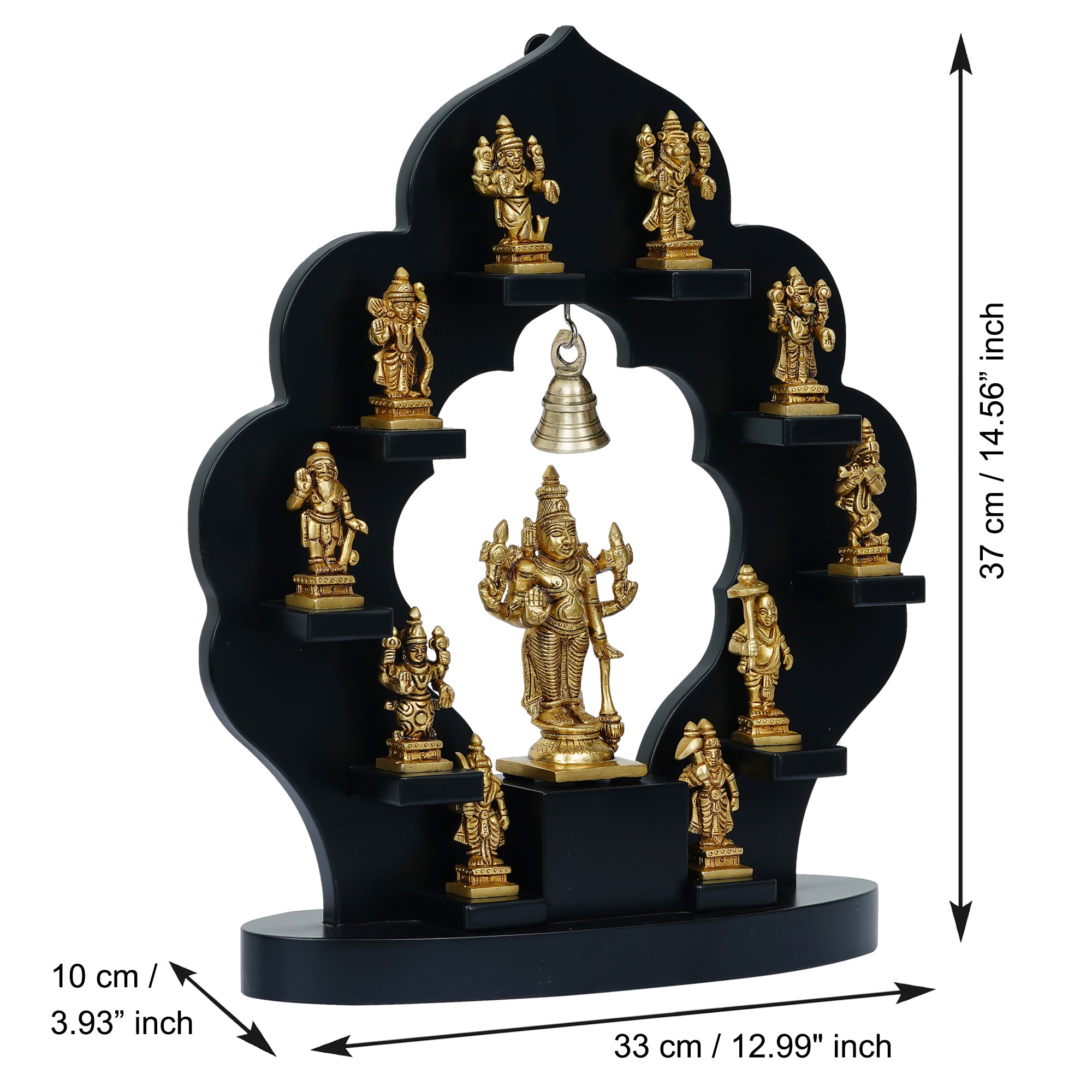 Golden Brass Dashavatara 10 Avatars Of Lord Vishnu Statues for Home 3