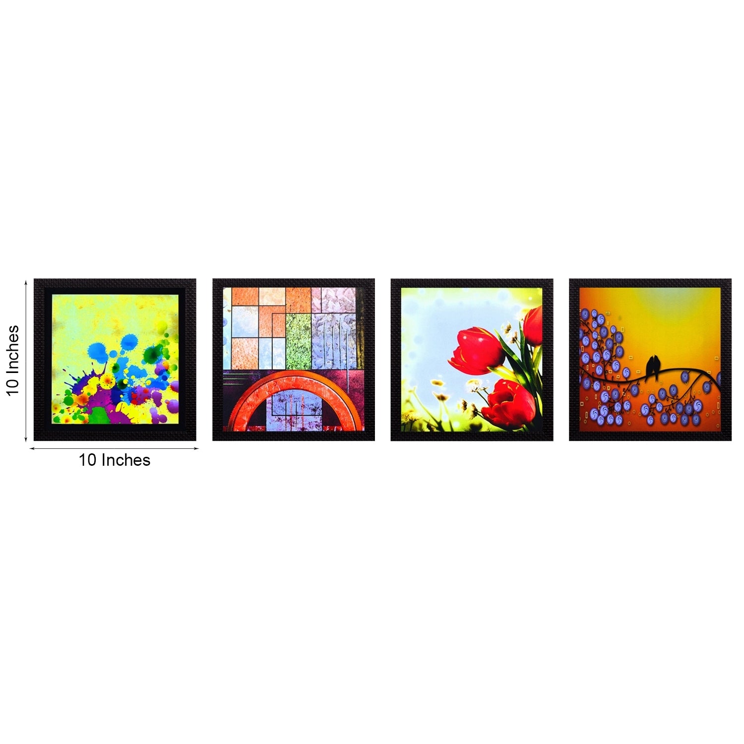 Set Of 4 Nature Shots Satin Matt Texture UV Art Painting 2