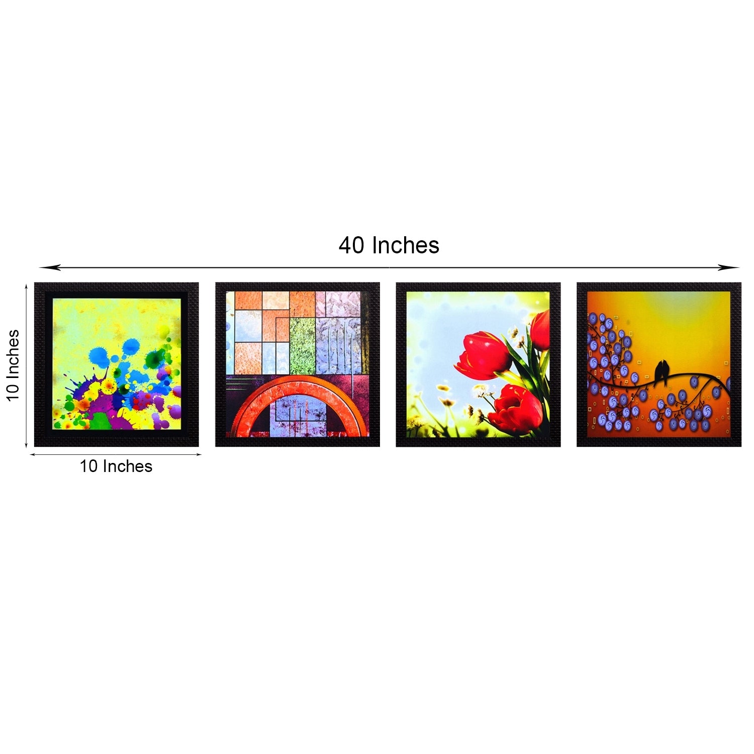 Set Of 4 Nature Shots Satin Matt Texture UV Art Painting 3