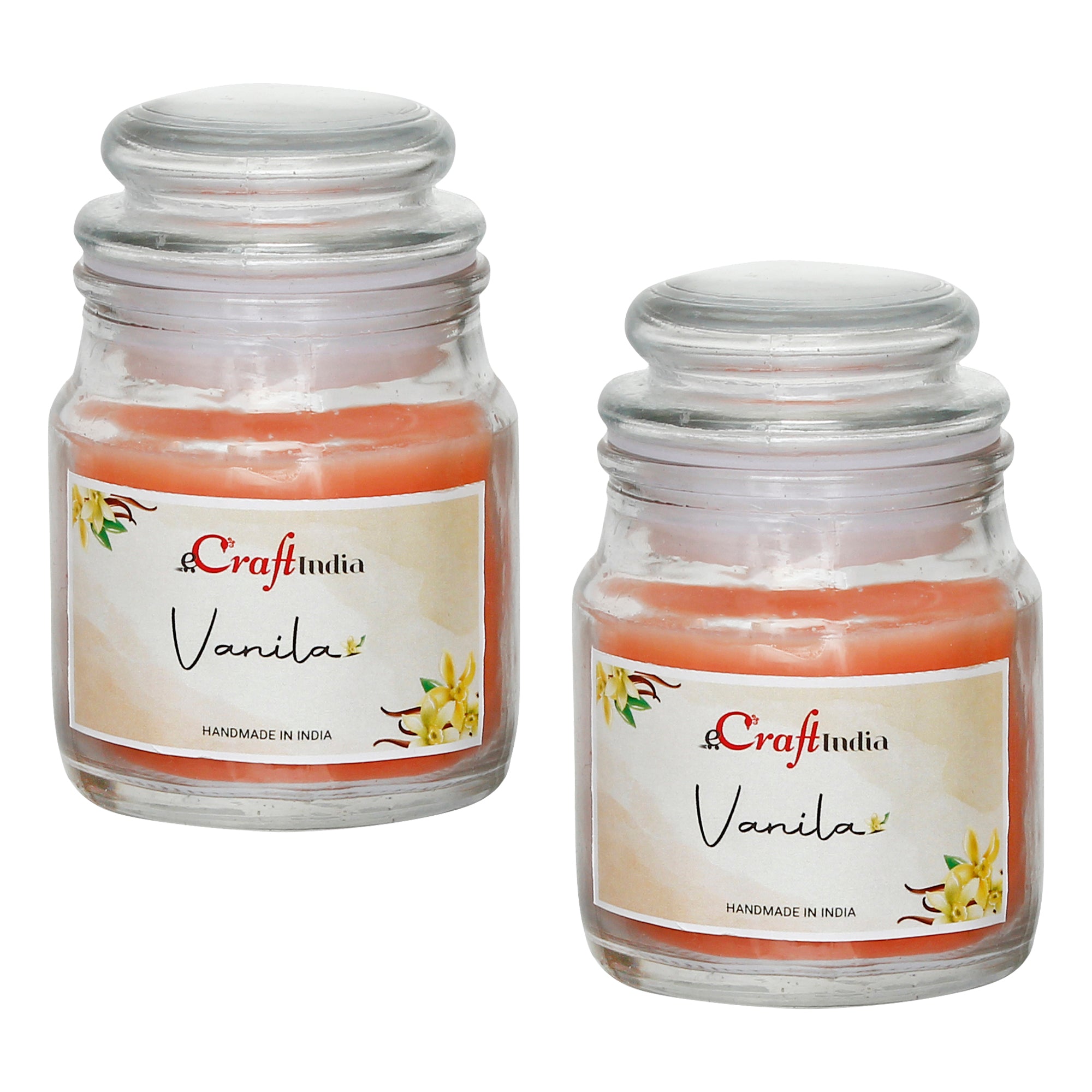 Set Of 2 Jar Vanilla Scented Candles 2