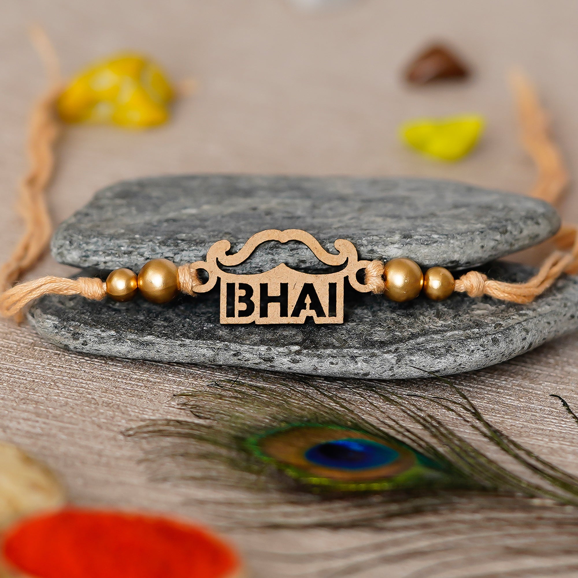 Designer Bhai Rakhi and Roli Chawal Pack