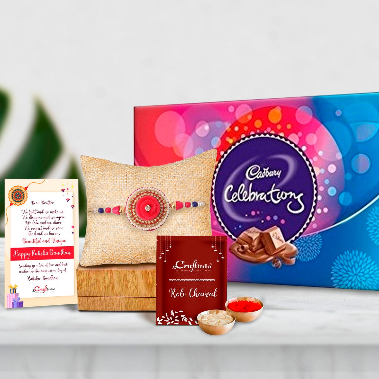 Buy/Send Serene Ganesha Table Top & Cadbury Celebrations Online- FNP