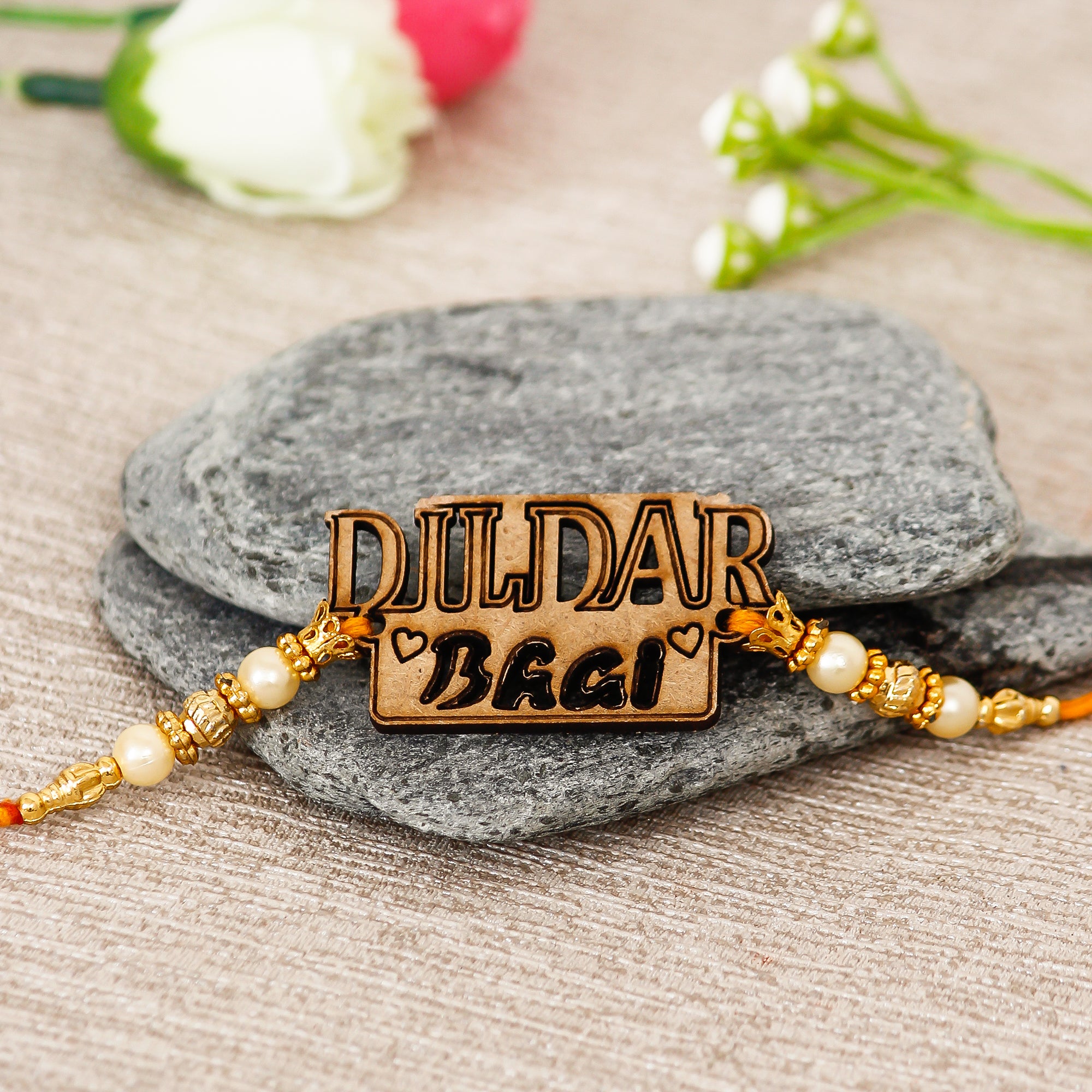 Designer Wooden Dildar Bhai Rakhi