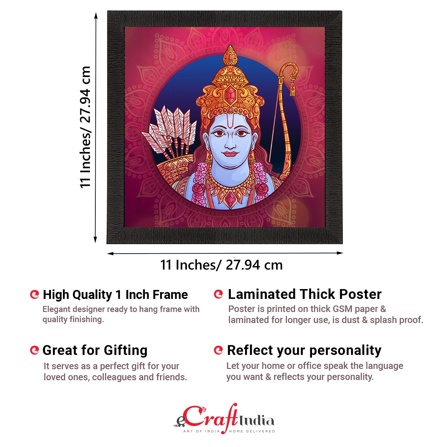 Lord Ram Painting Digital Printed Religious Wall Art 3