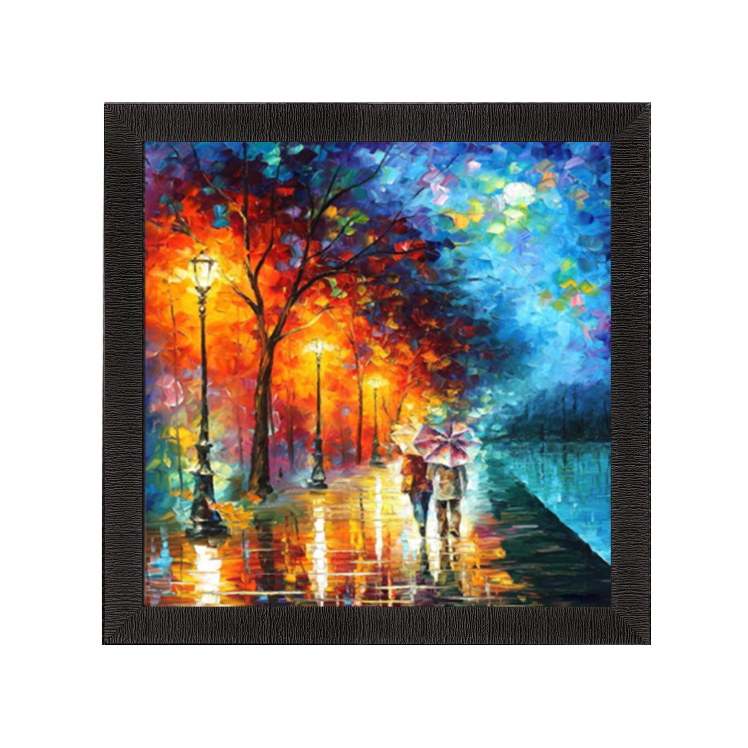 Rain Scene Satin Matt Texture UV Art Painting