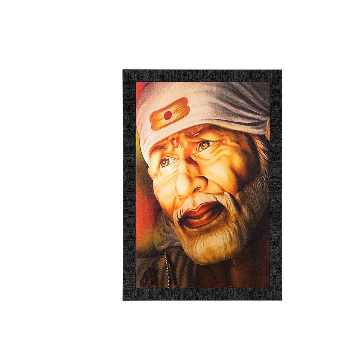 Enlightening Sai Baba Painting Digital Printed Religious Wall Art